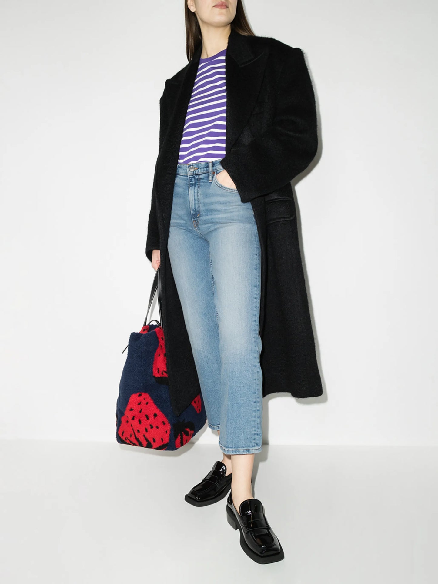 70s cropped straight-leg jeans