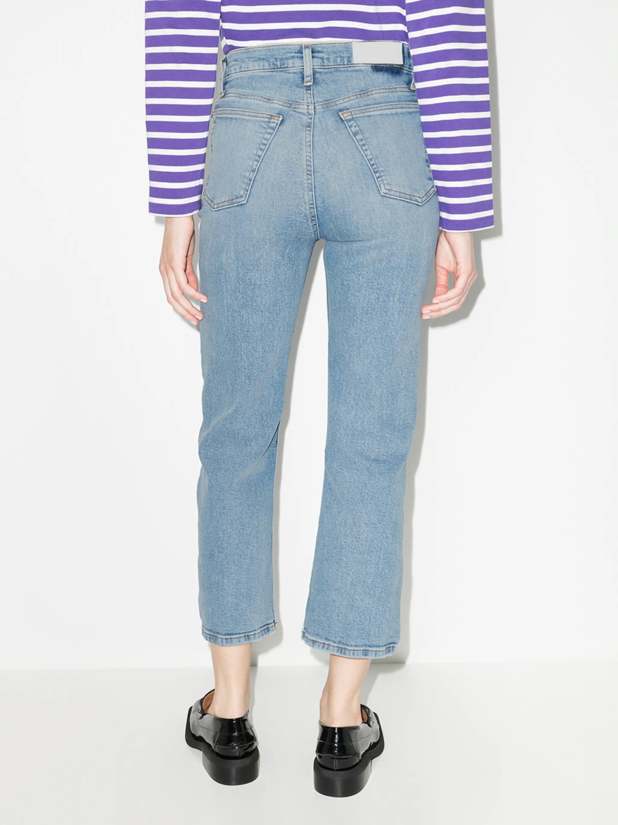 '70s cropped straight-leg jeans