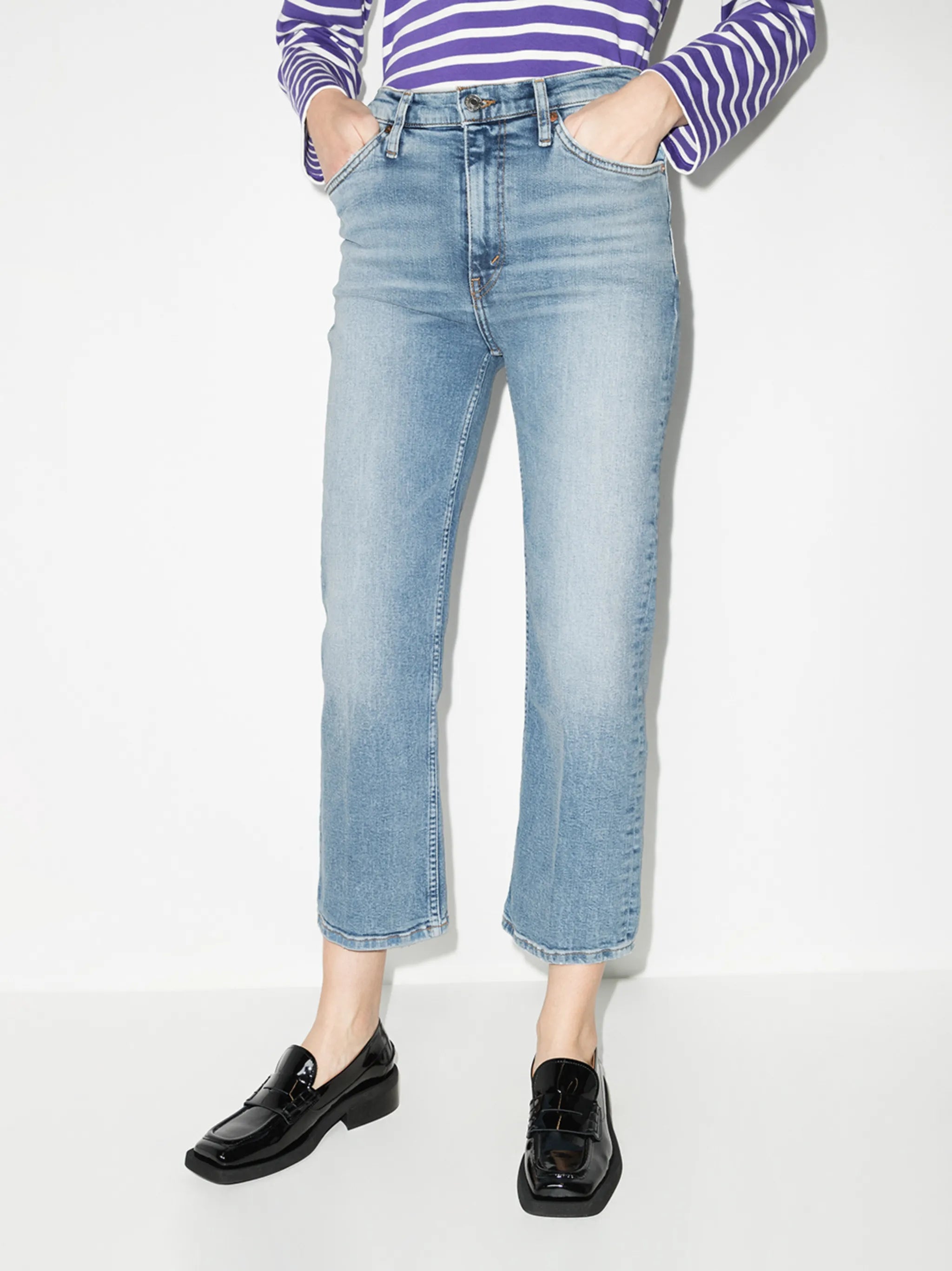 '70s cropped straight-leg jeans