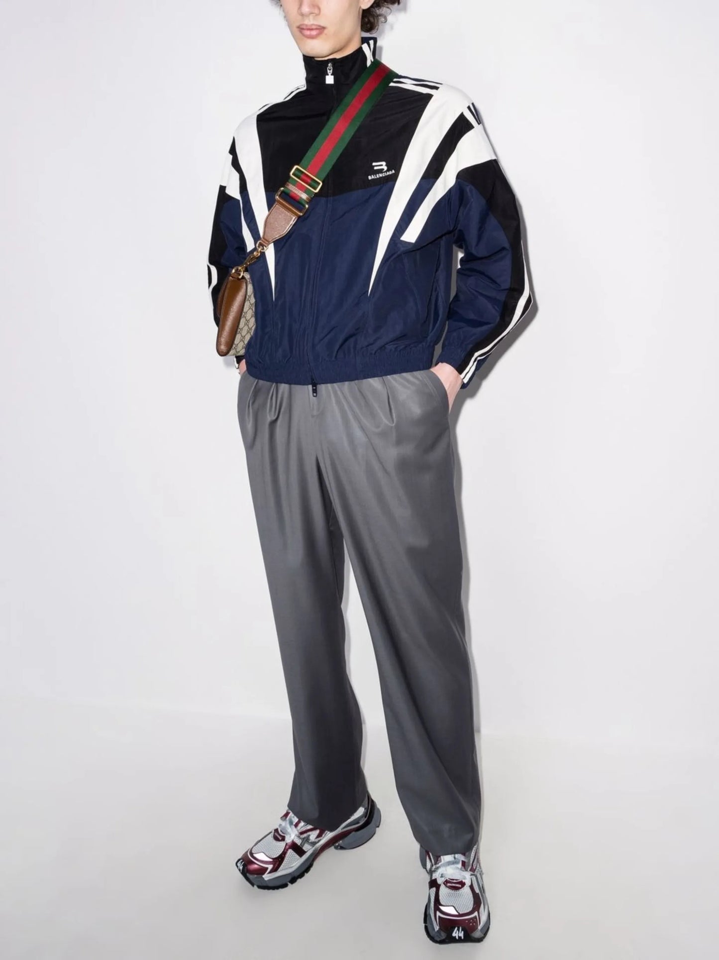striped logo track jacket