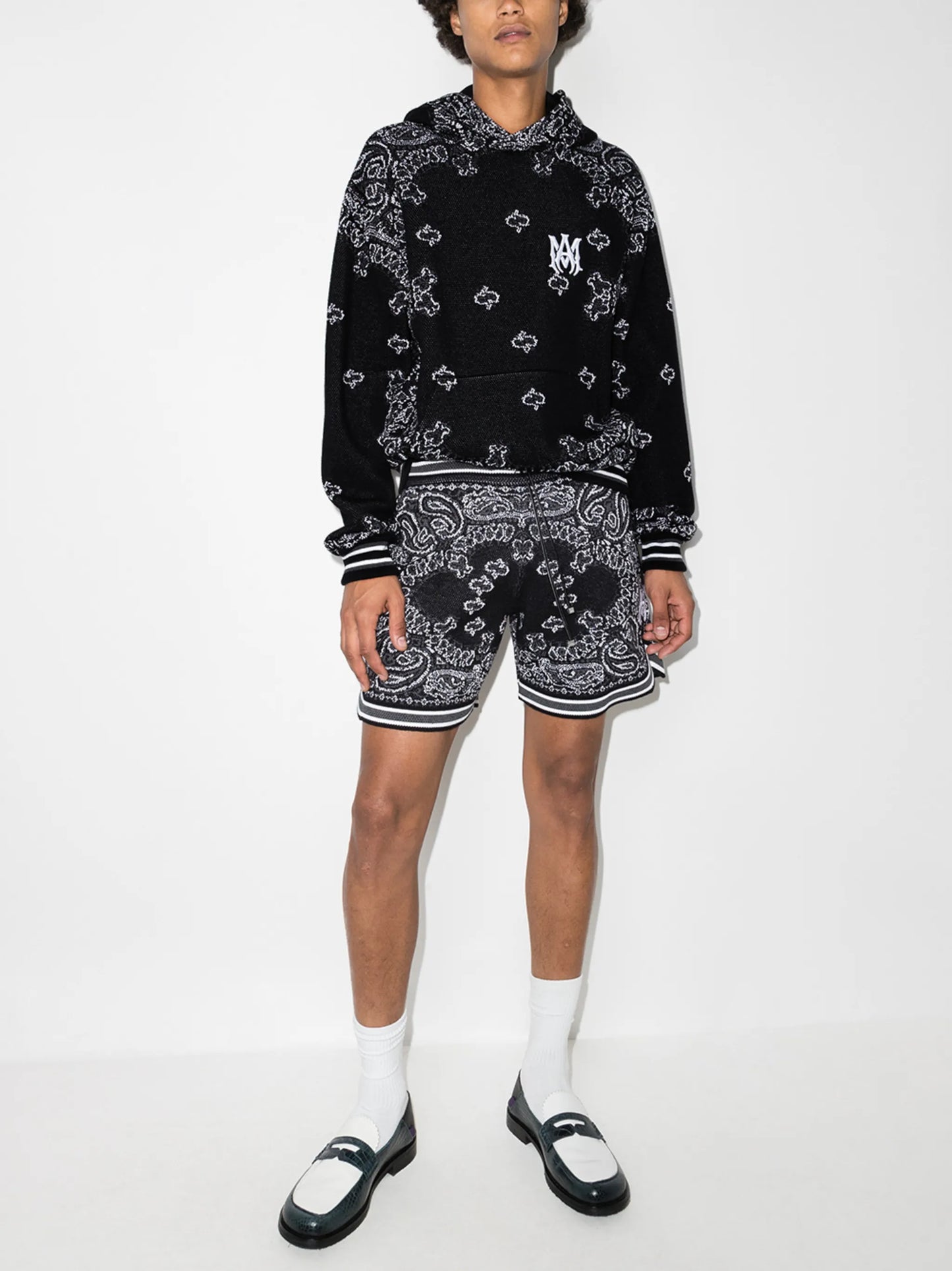 bandana-pattern hoodie