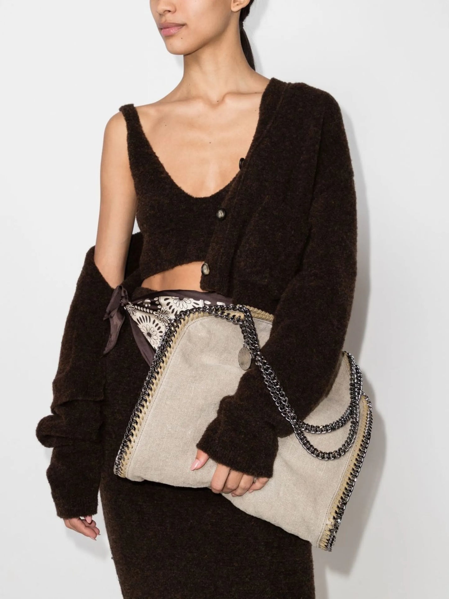 Falabella linen tote bag