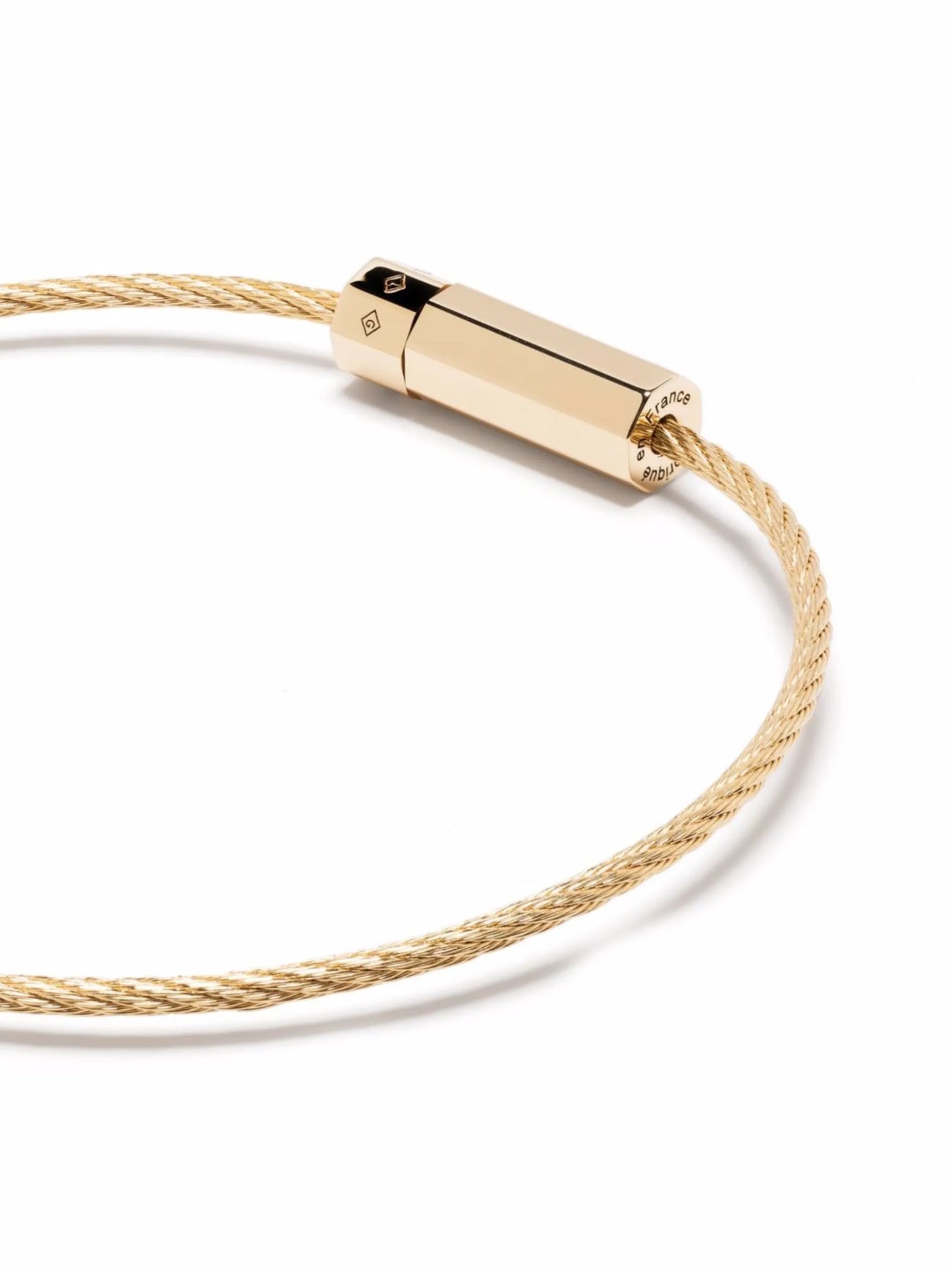 18kt yellow gold 10g polished Octagon cable diamond bracelet