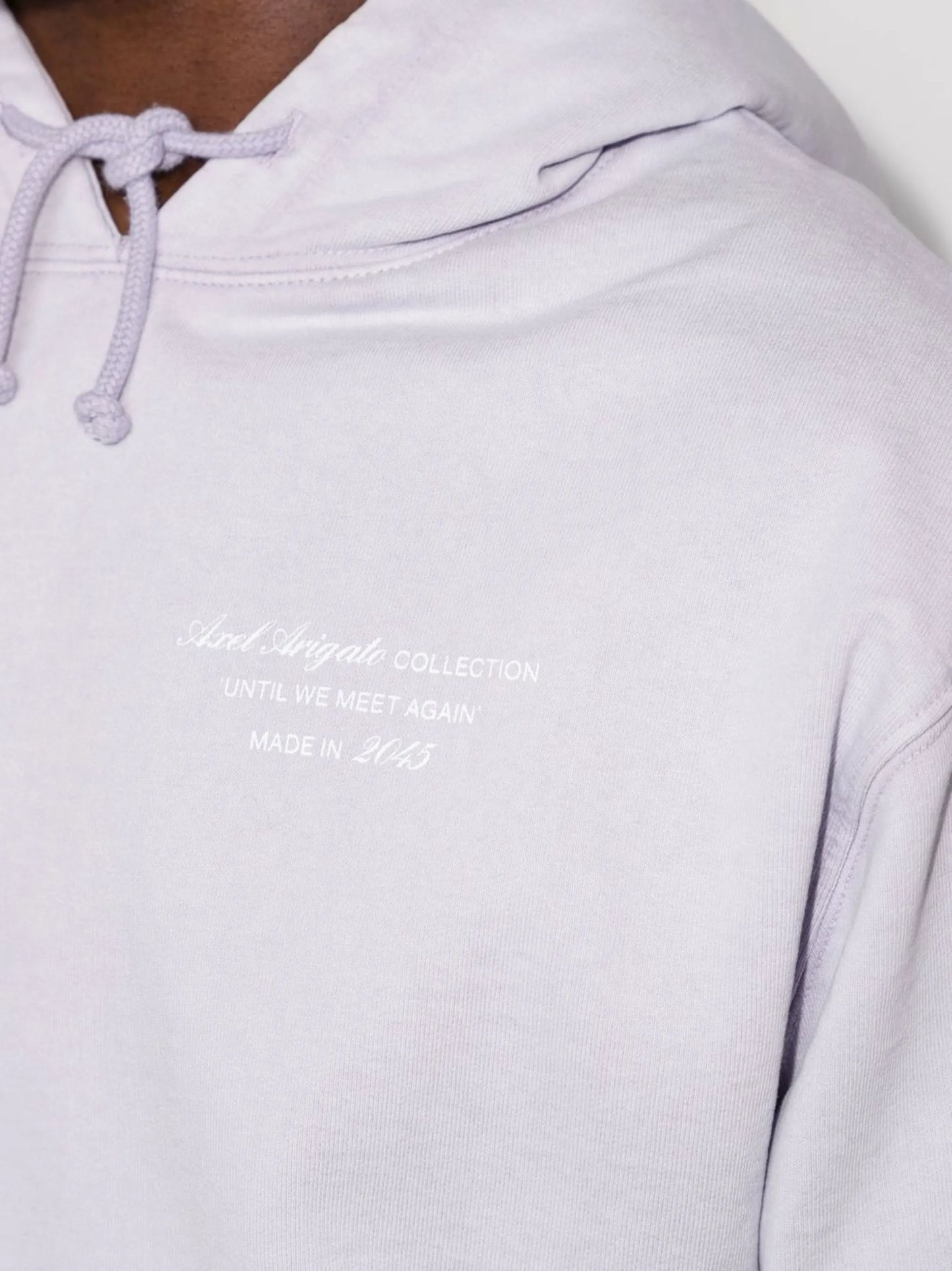 Reunited print drawstring hoodie