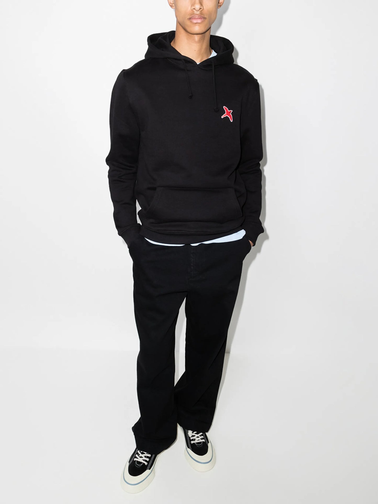 Bee Bird logo-patch hoodie