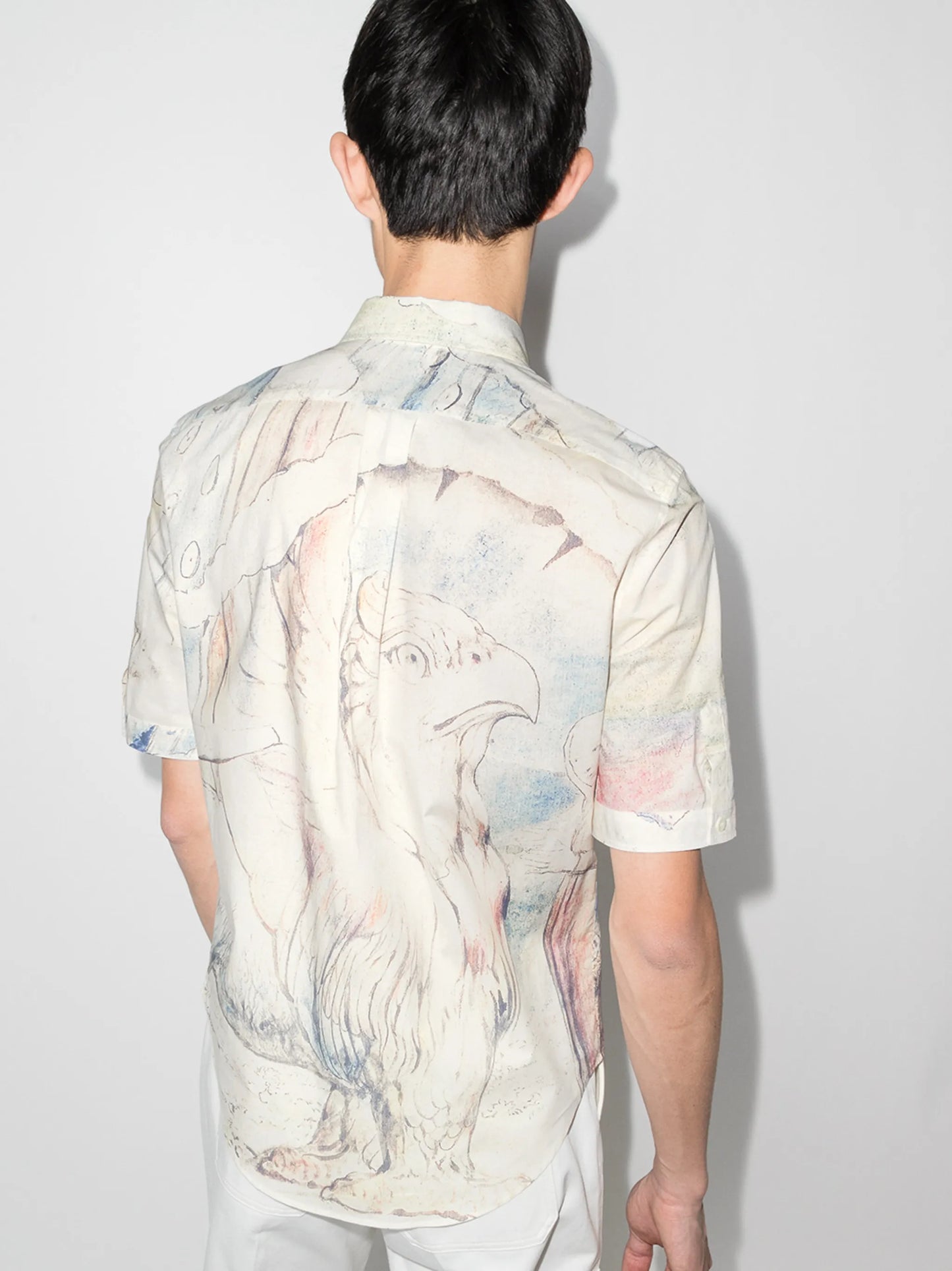 abstract-print cotton shirt