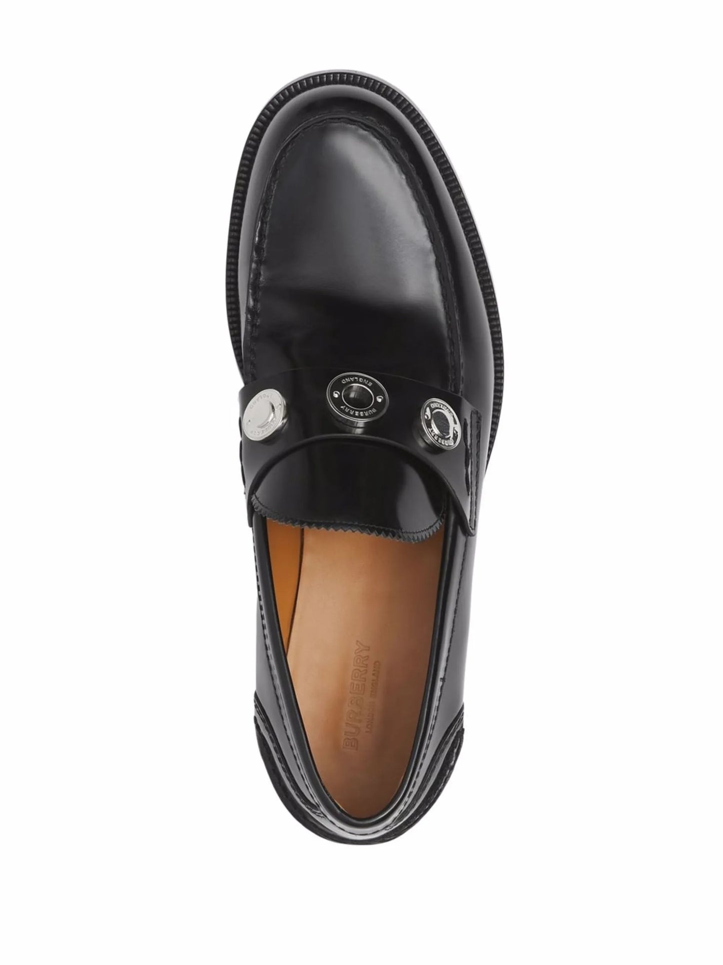 Fred logo-stud loafers