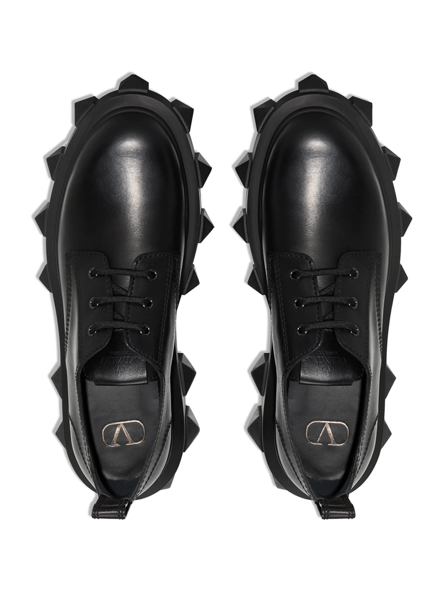 Trackstud leather derby shoes