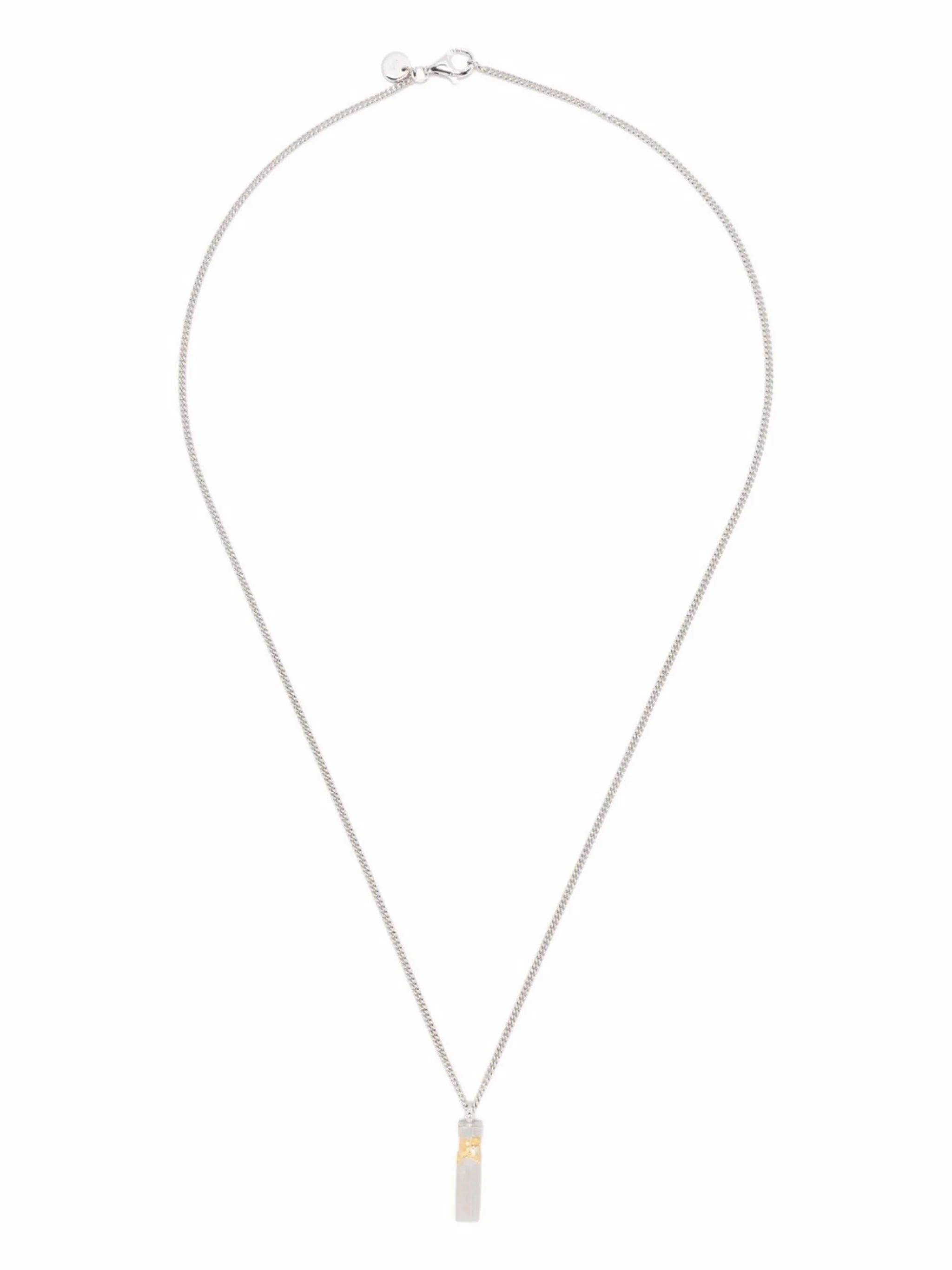 mined cube diamond pendant necklace