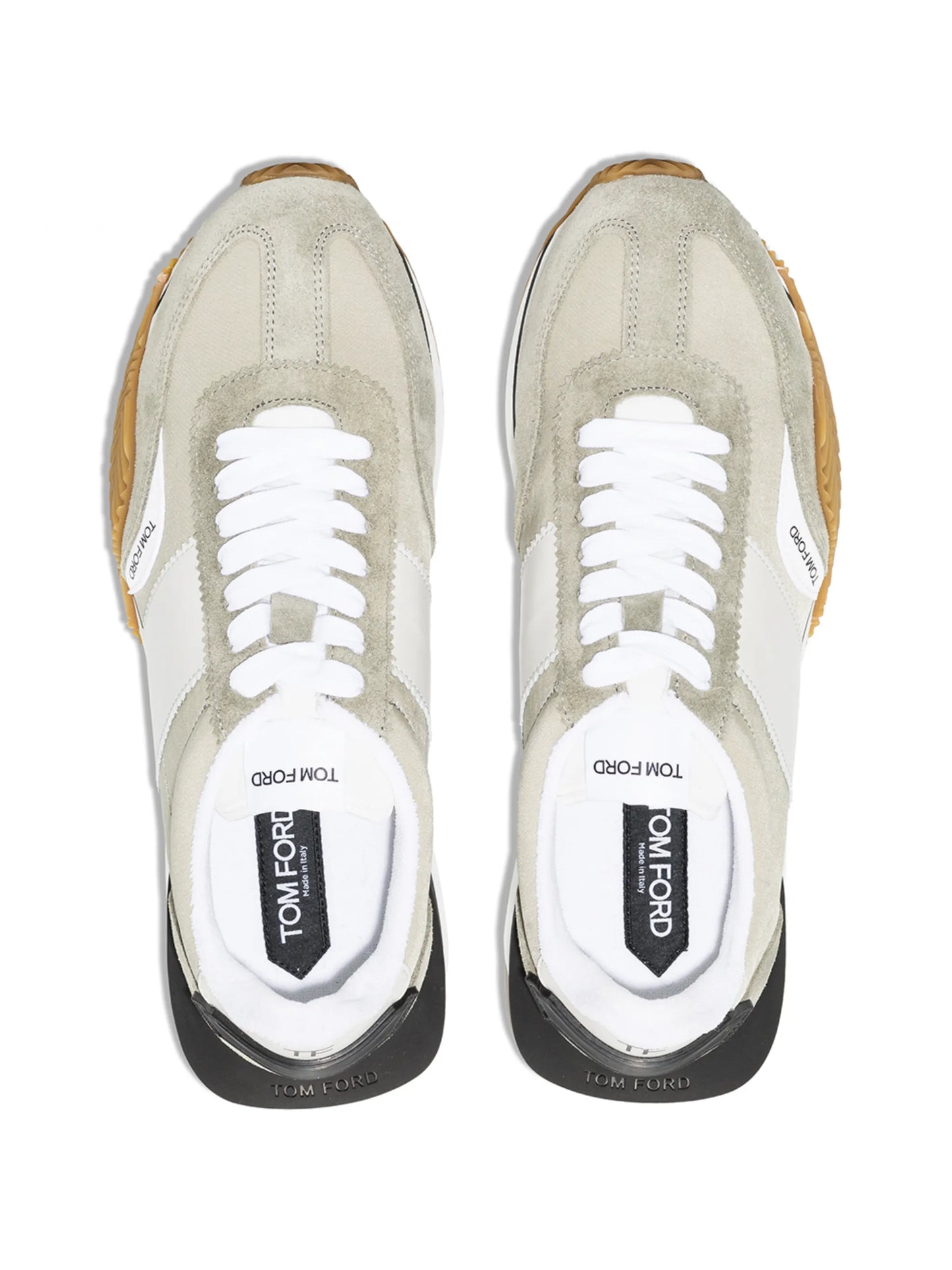 multi-panel lace-up sneakers