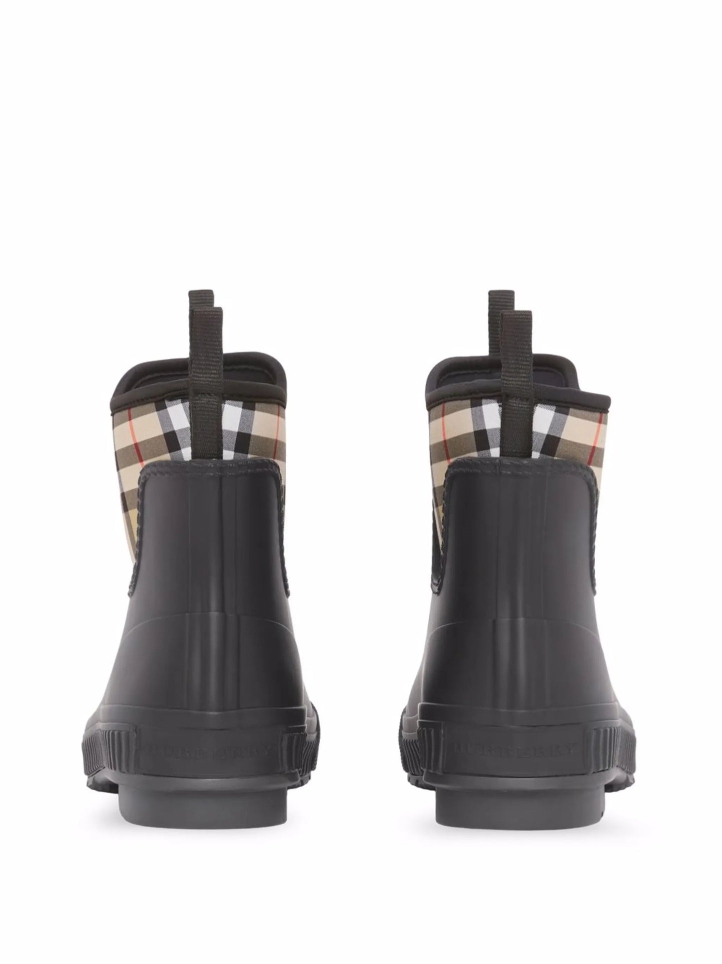 check-panel rain boots