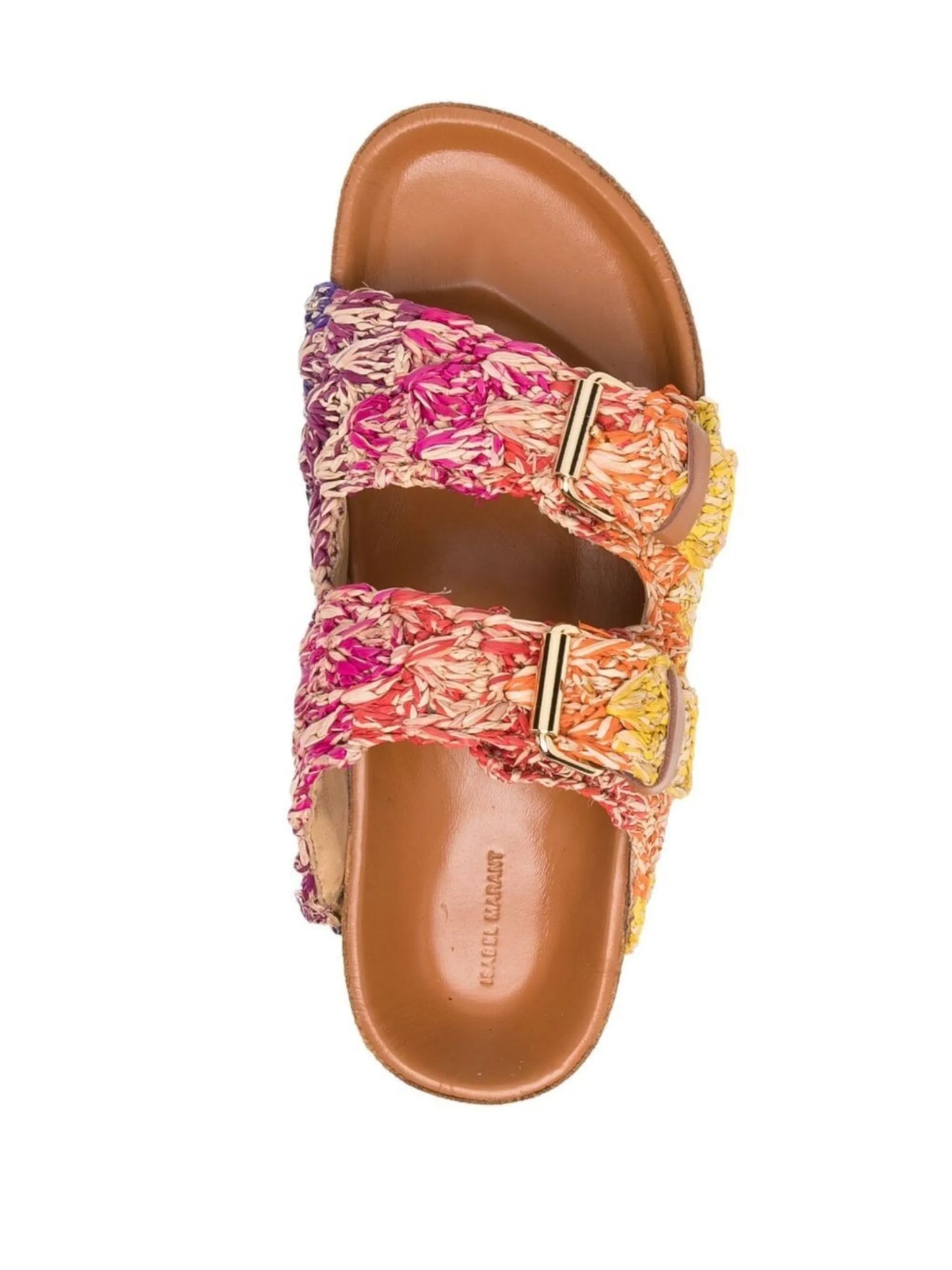 slip-on buckled sandals