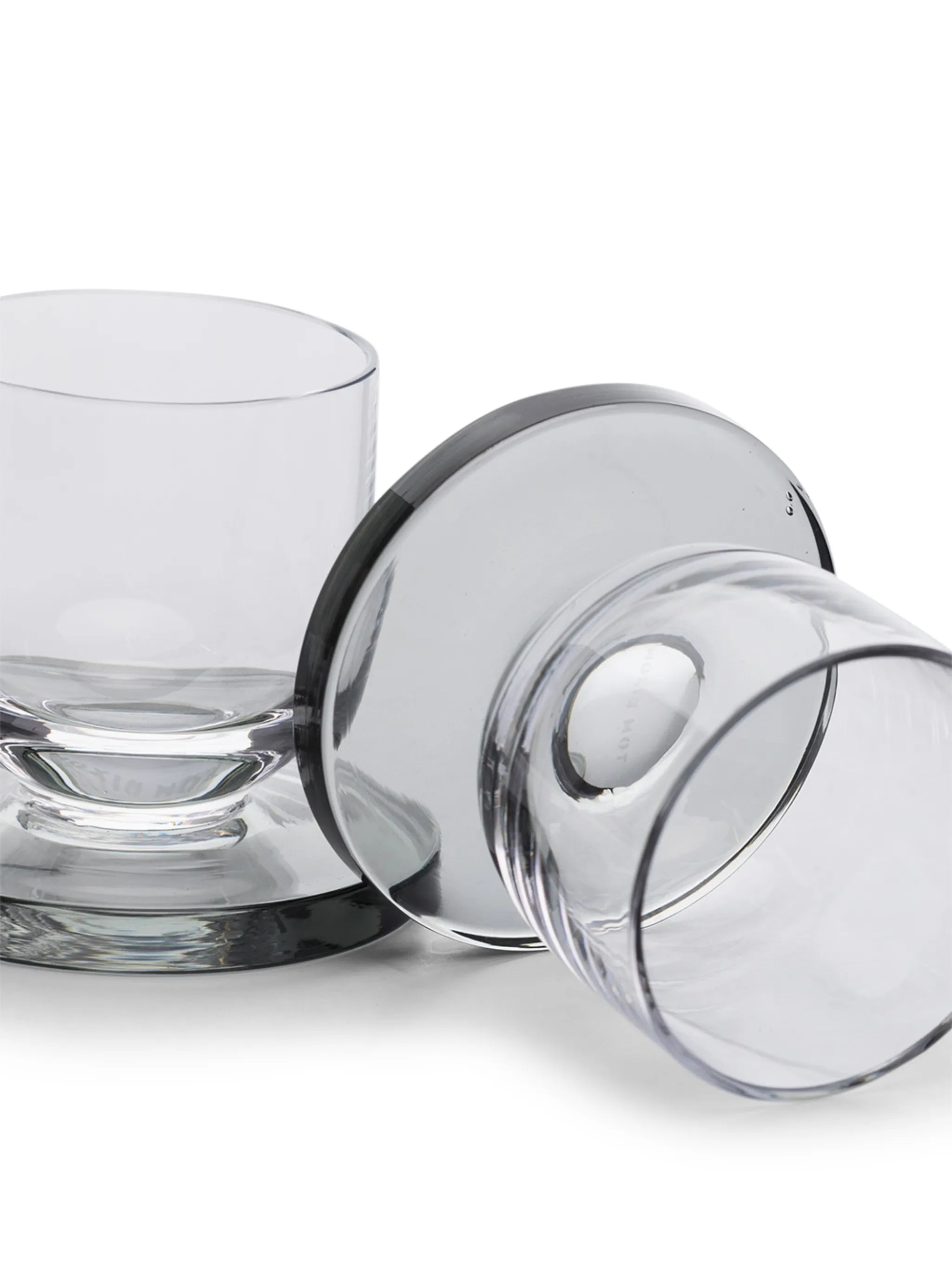 set of four Puck shot glasses