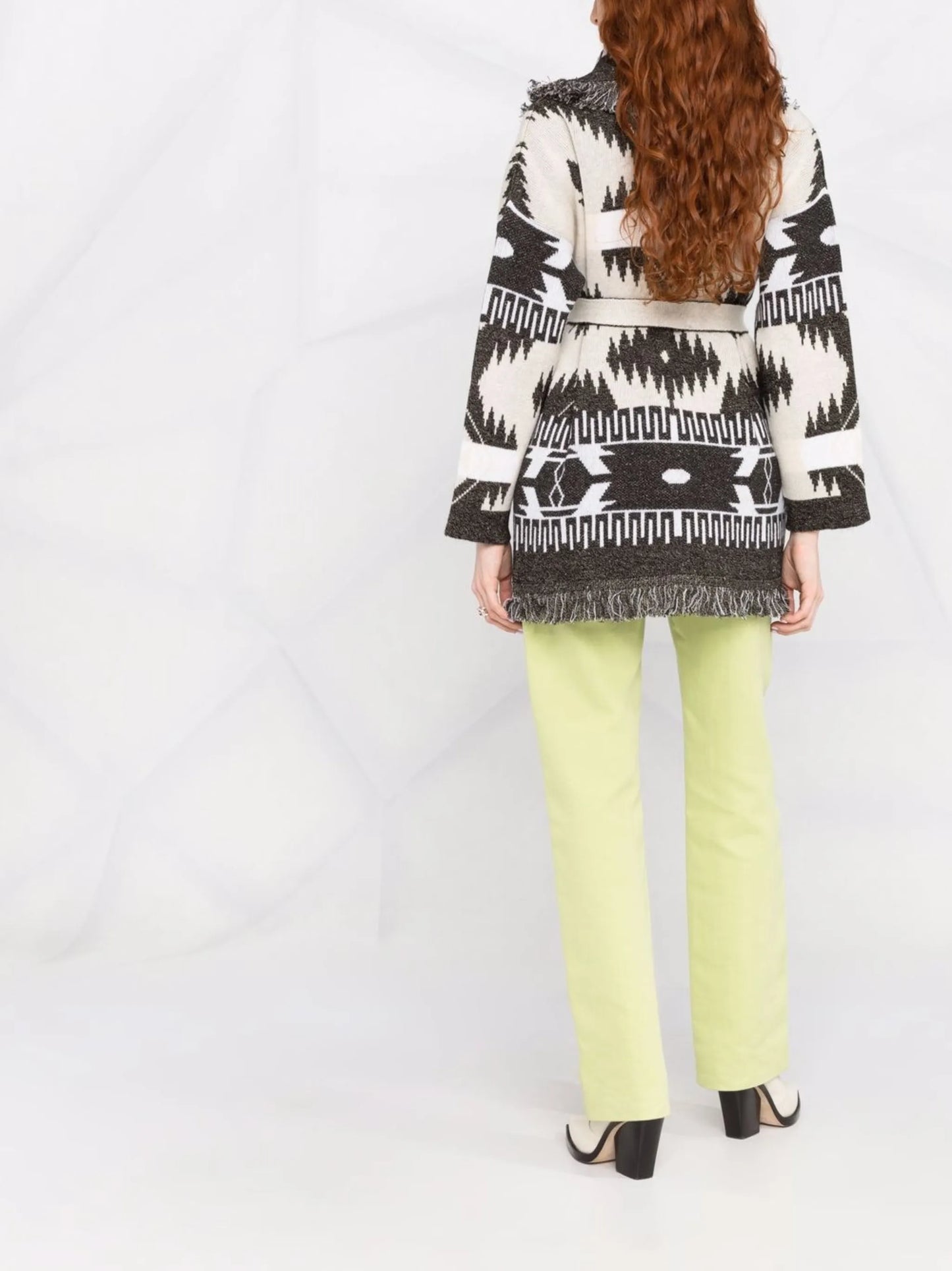 Icon frayed jacquard cardigan