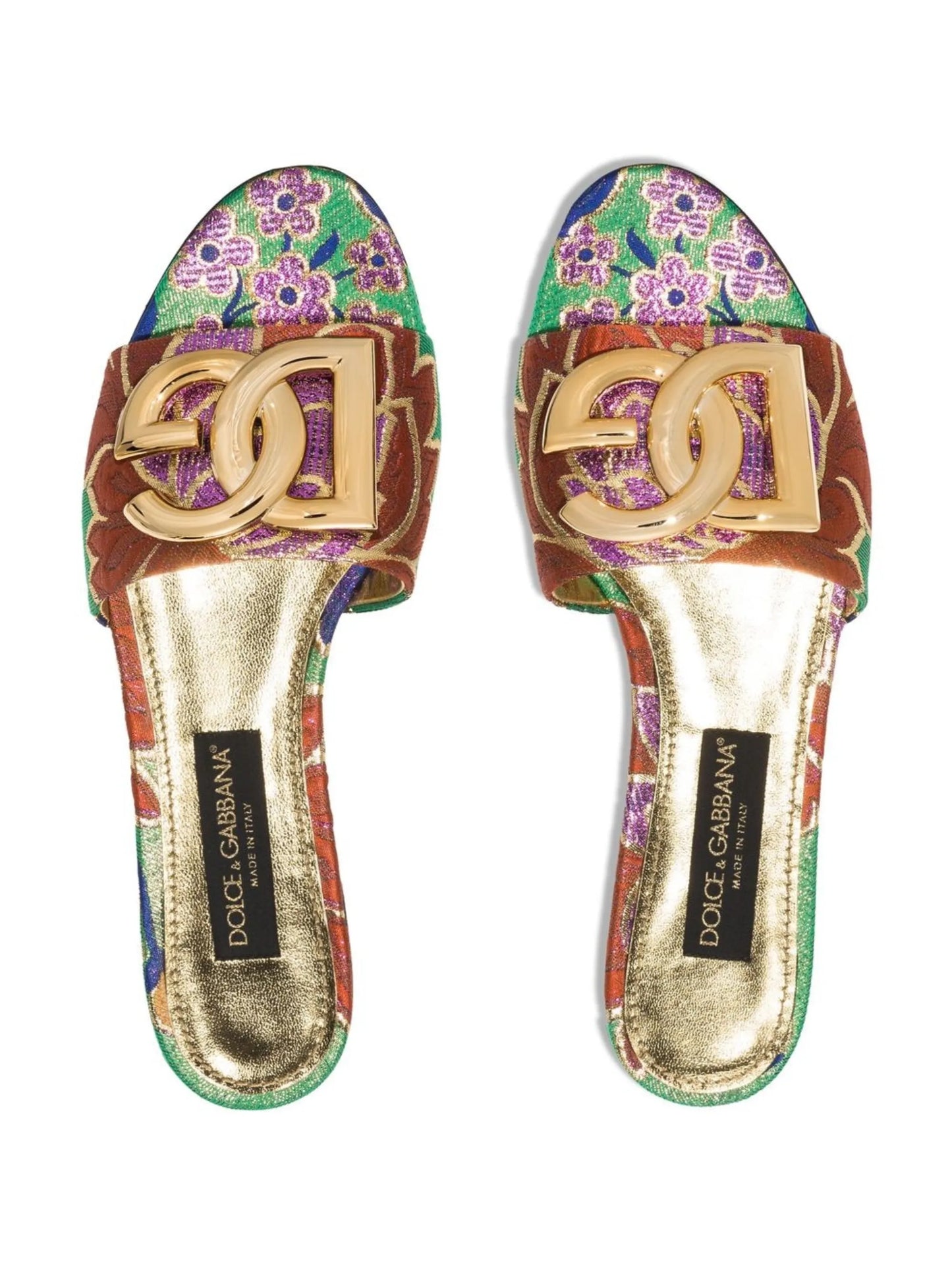 brocade open toe sandals