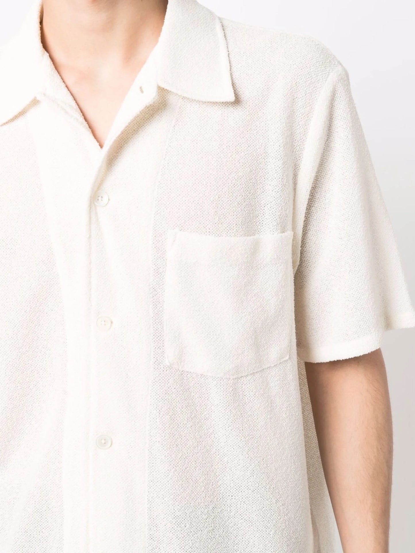 textured-finish short-sleeve shirt