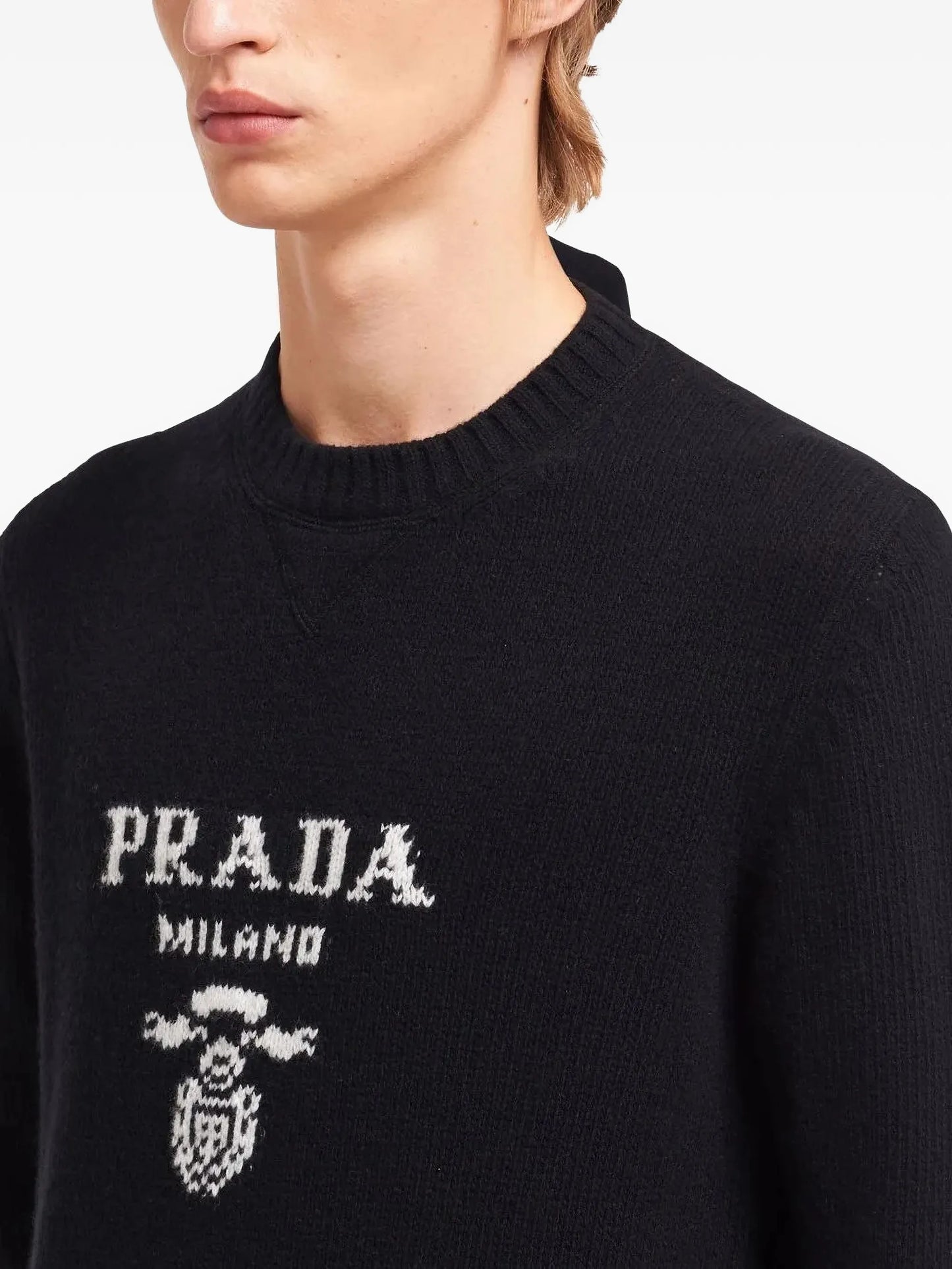 logo intarsia wool-cashmere sweater