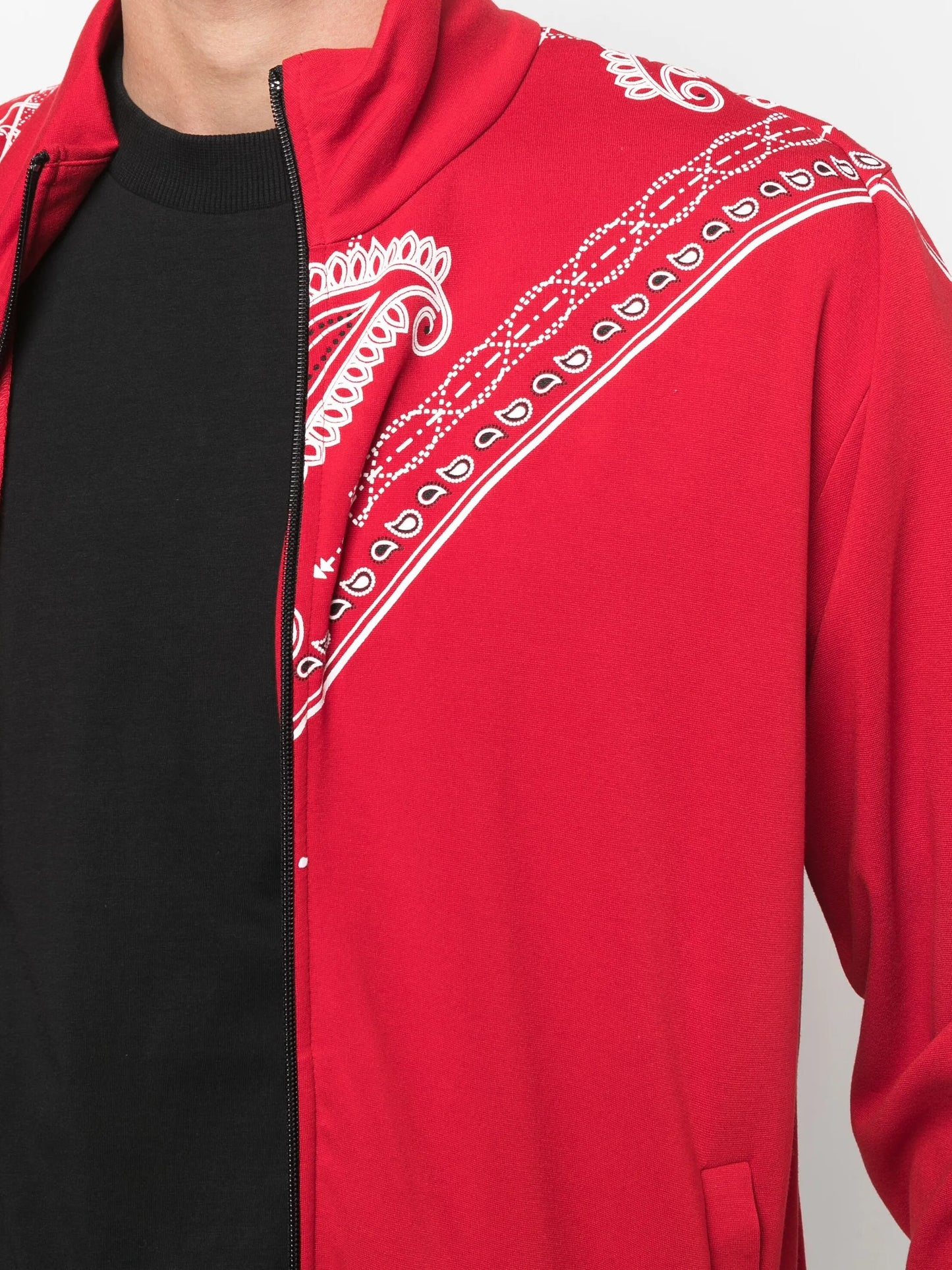 Bandana-print track jacket