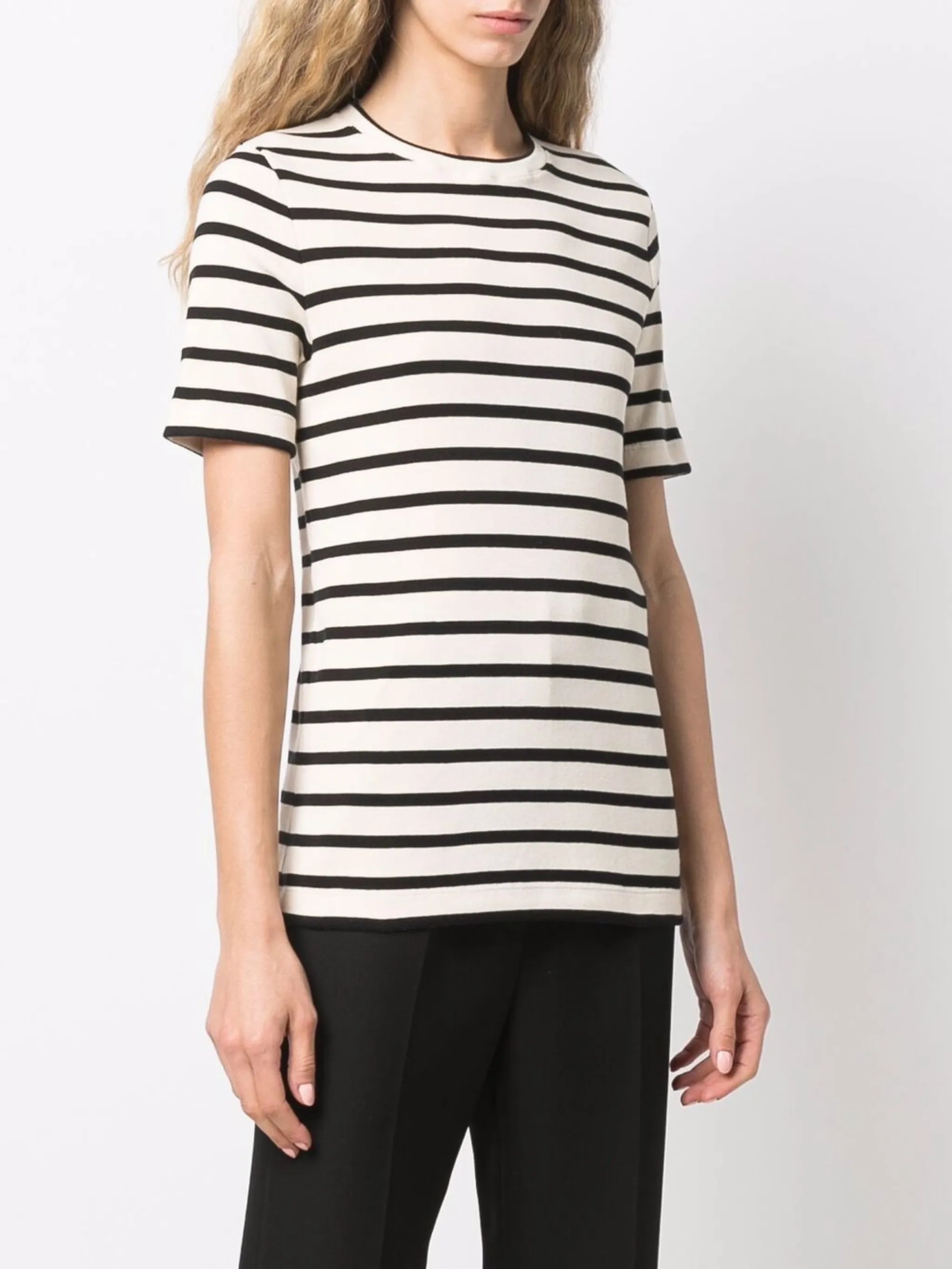+ striped crew neck T-shirt