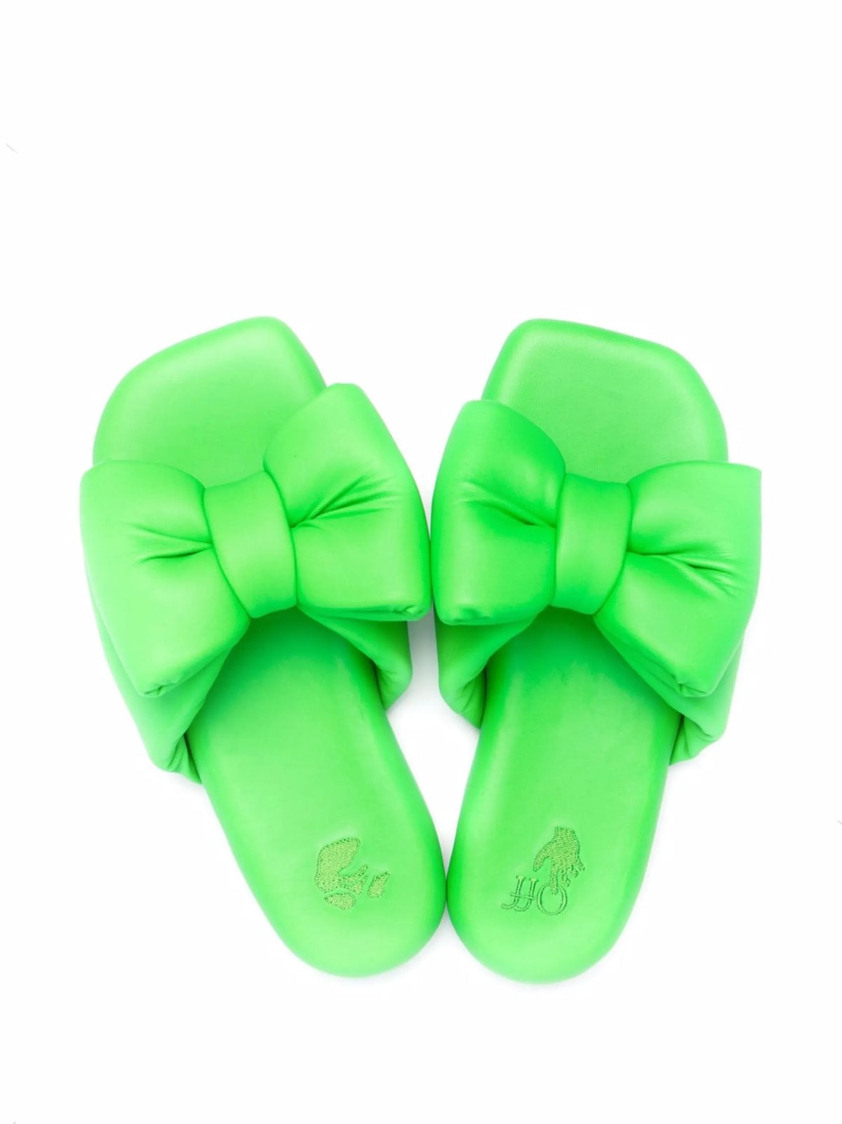 bow-detail slippers