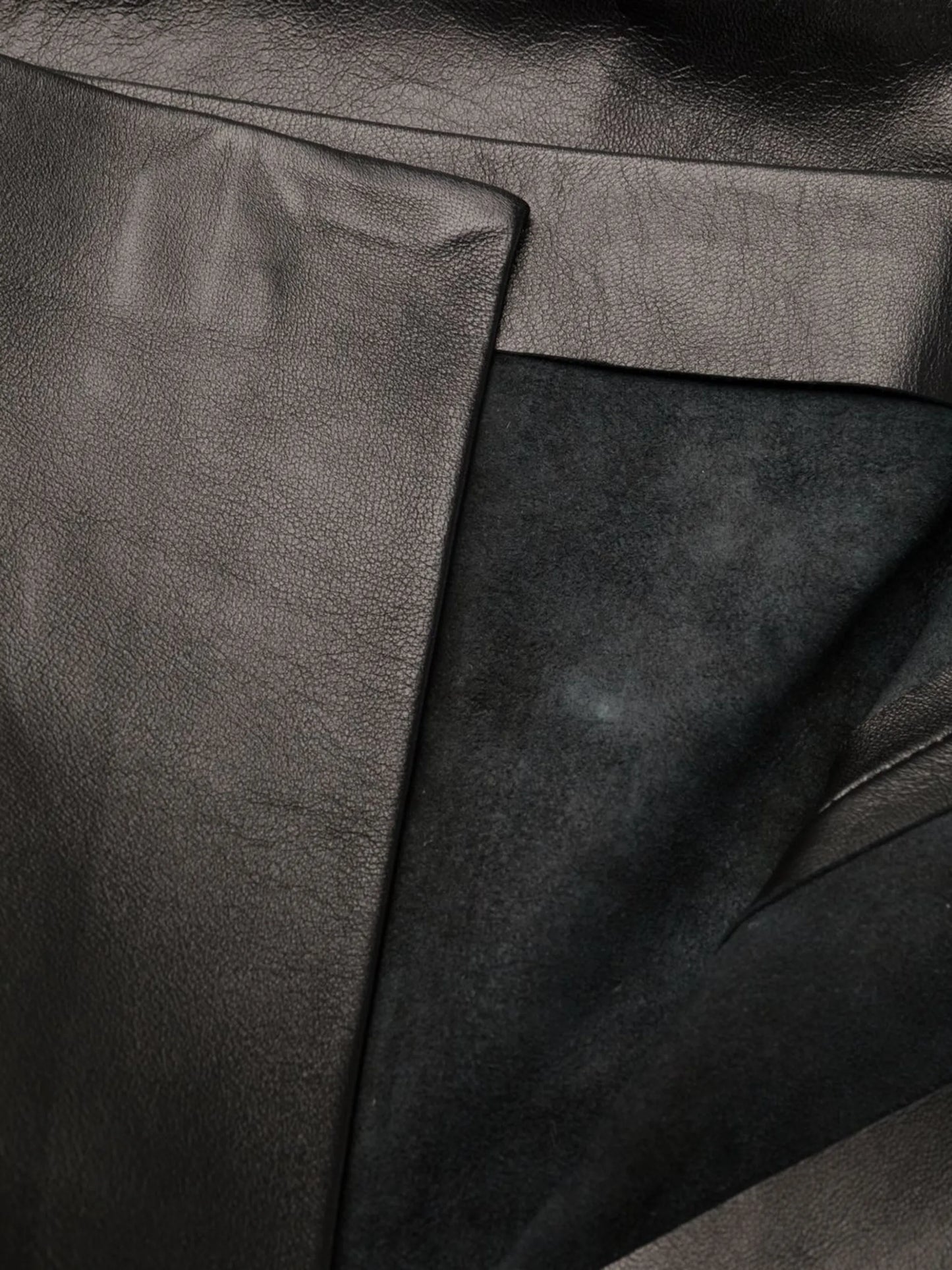 Corporate logo-print leather trousers