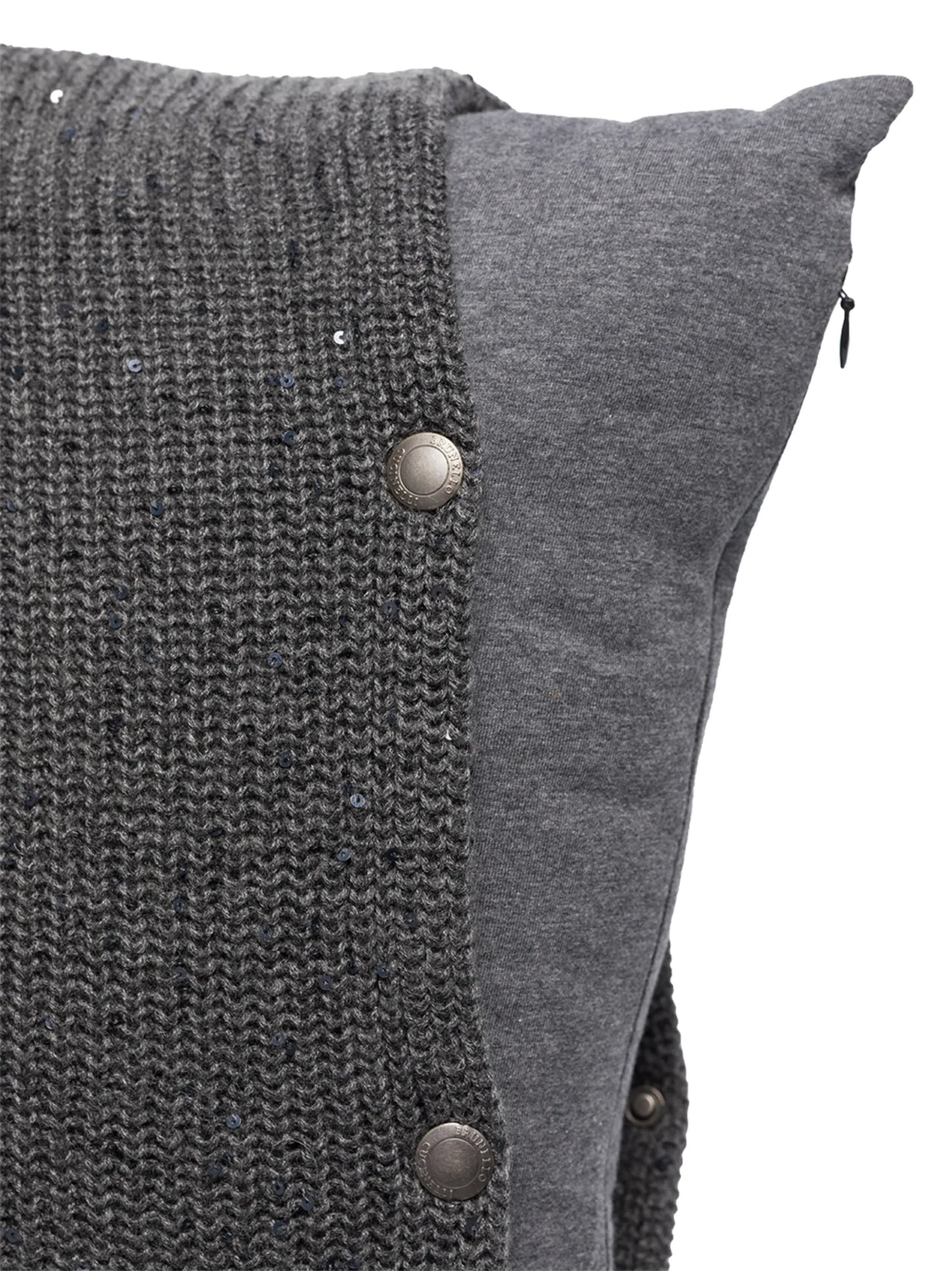 sequin-embellished cashmere cushion