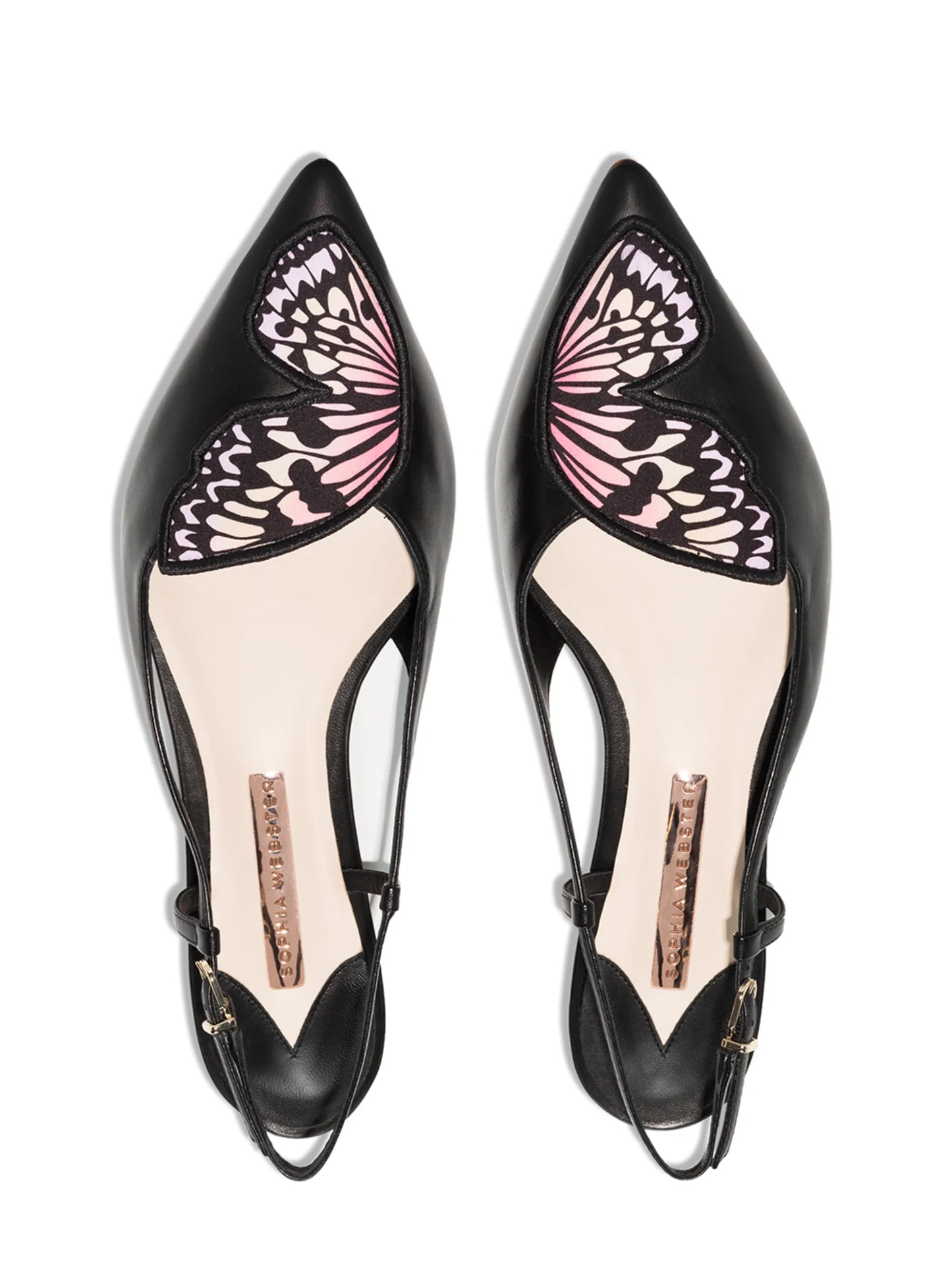 Butterfly slingback shoes