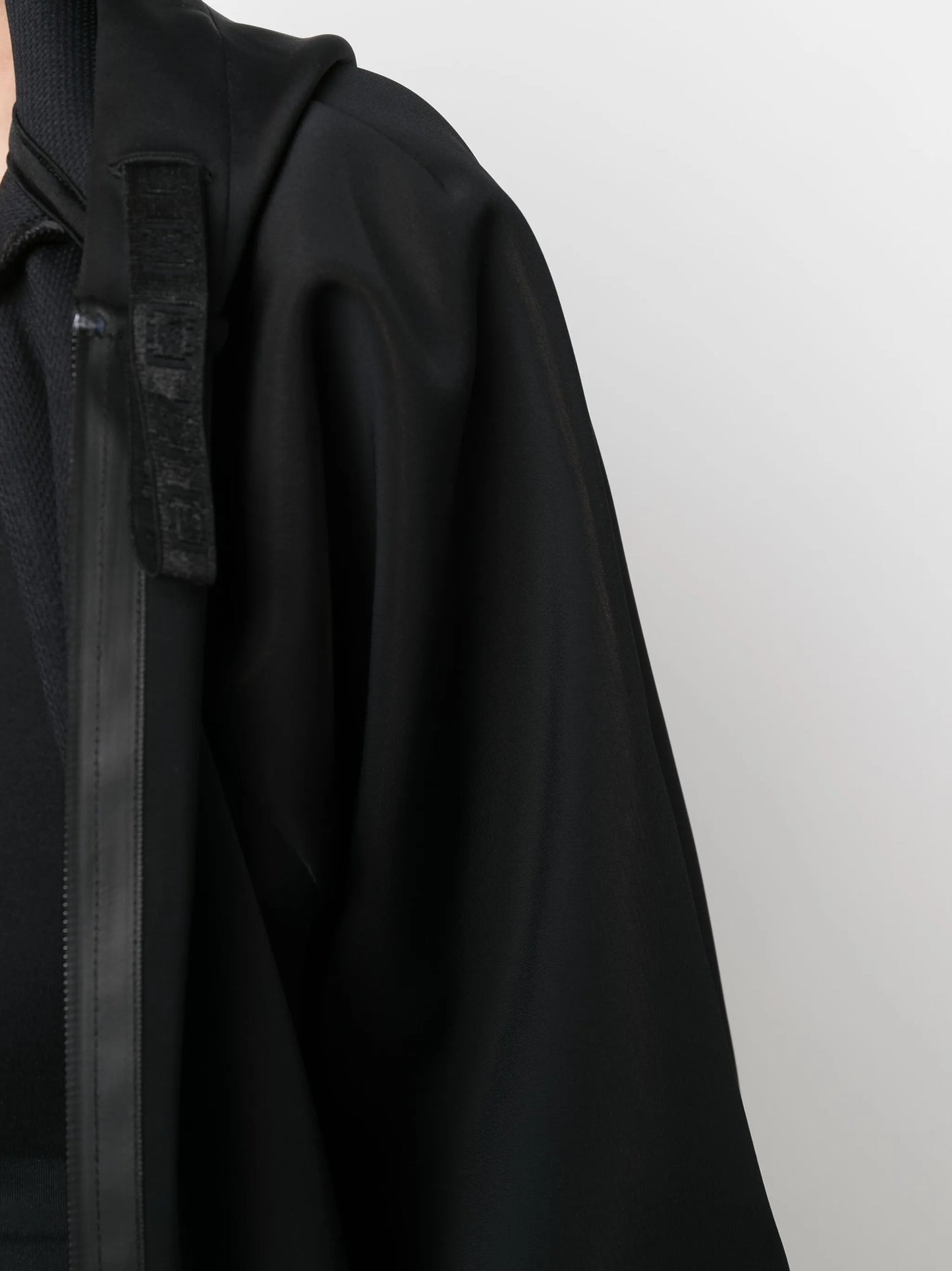 zip-up hooded jacket