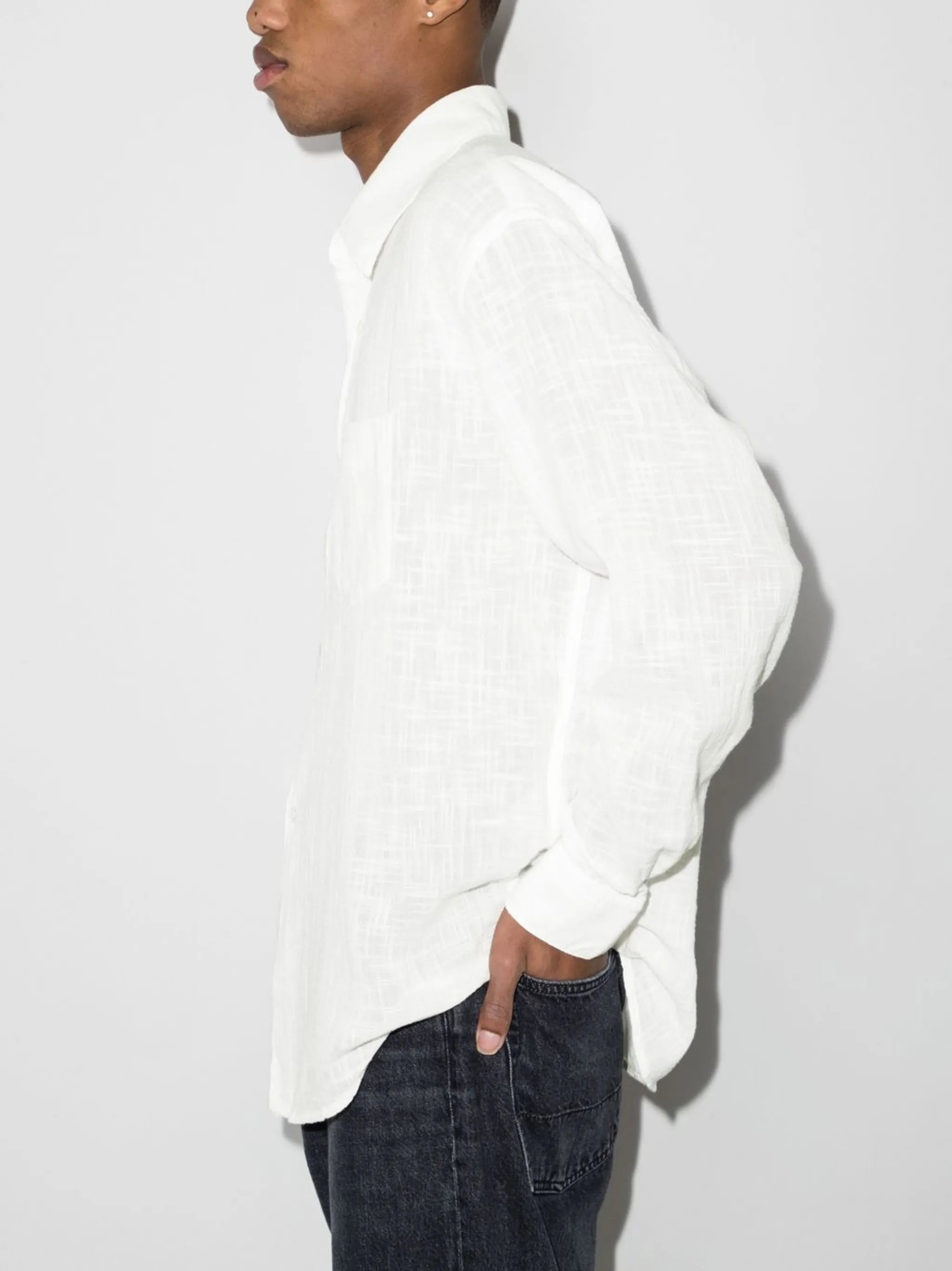 button-front long-sleeve shirt