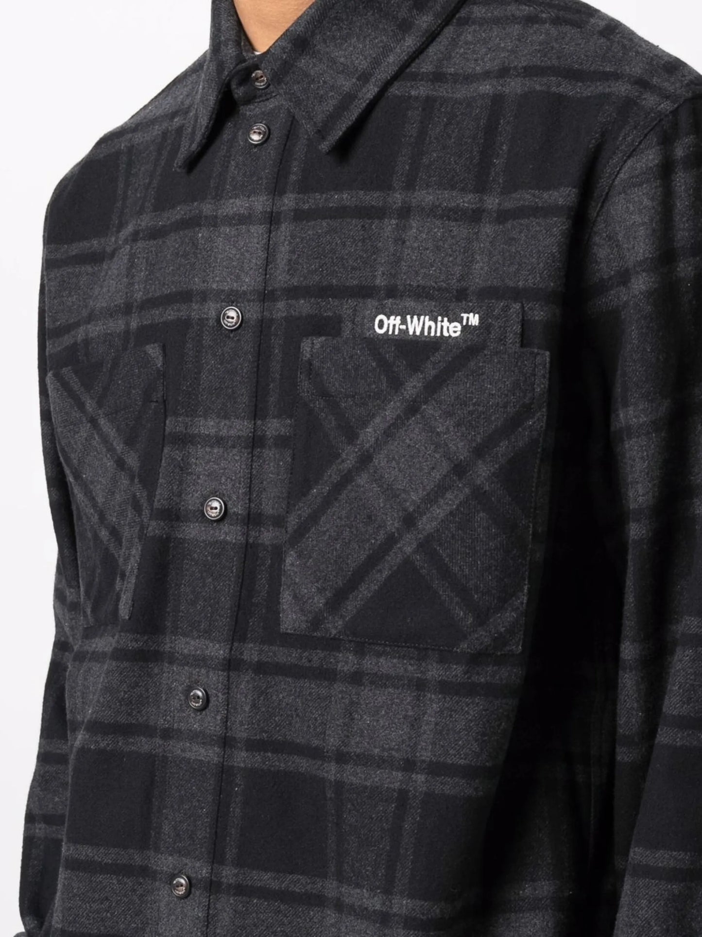 Outline-Arrows flannel shirt