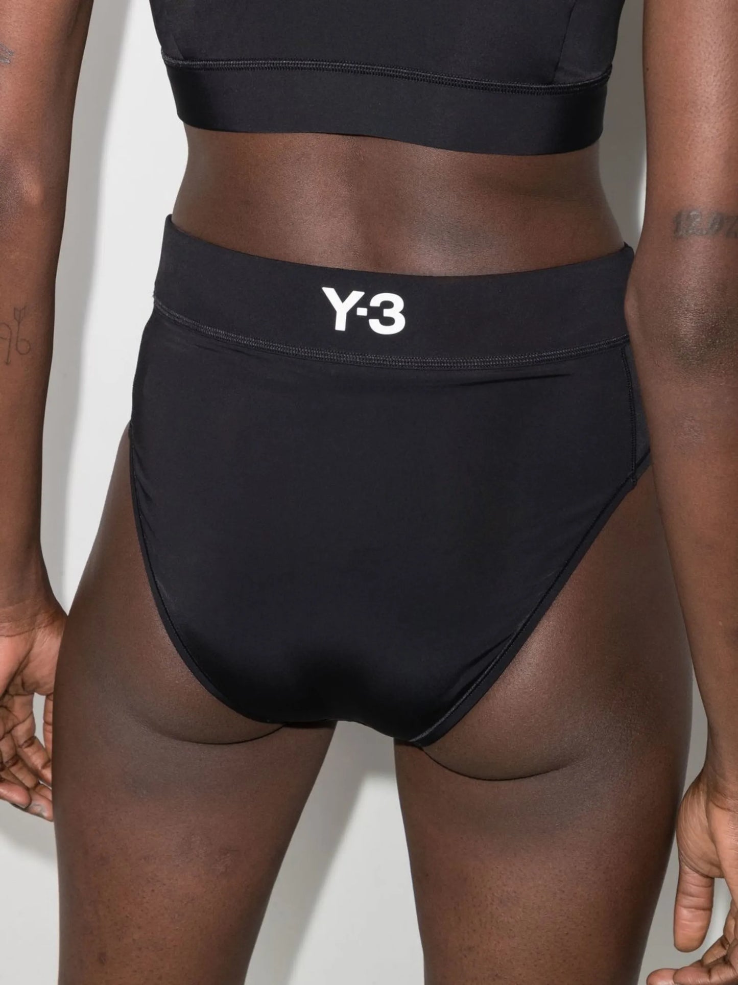 logo-print high-rise bikini bottoms