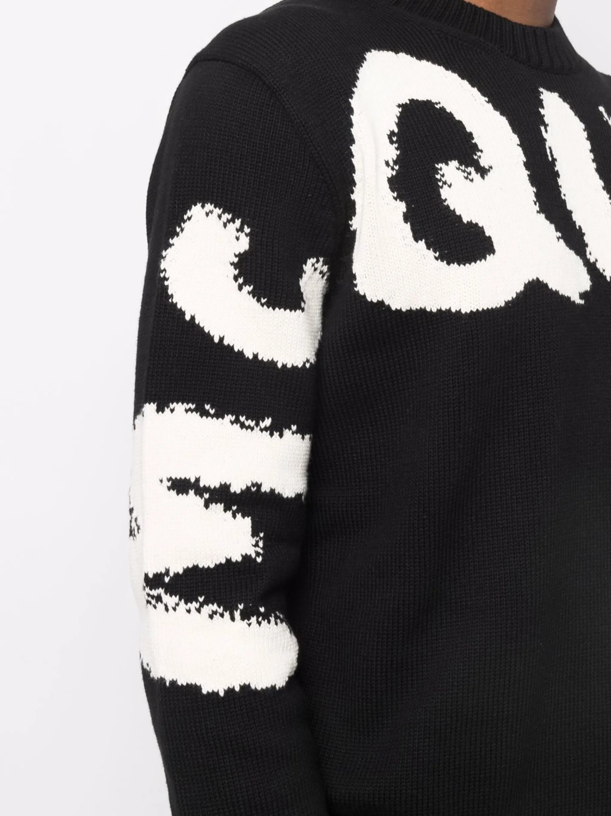 intarsia-knit cotton jumper