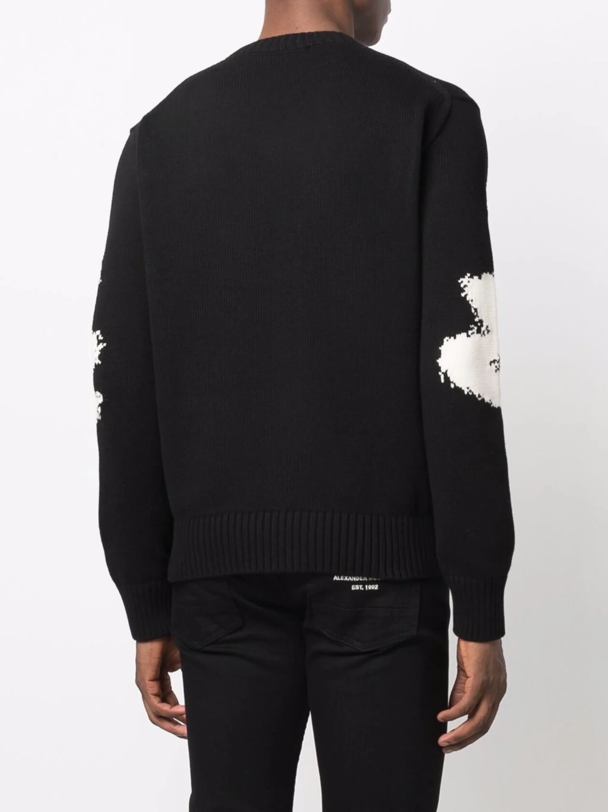 intarsia-knit cotton jumper