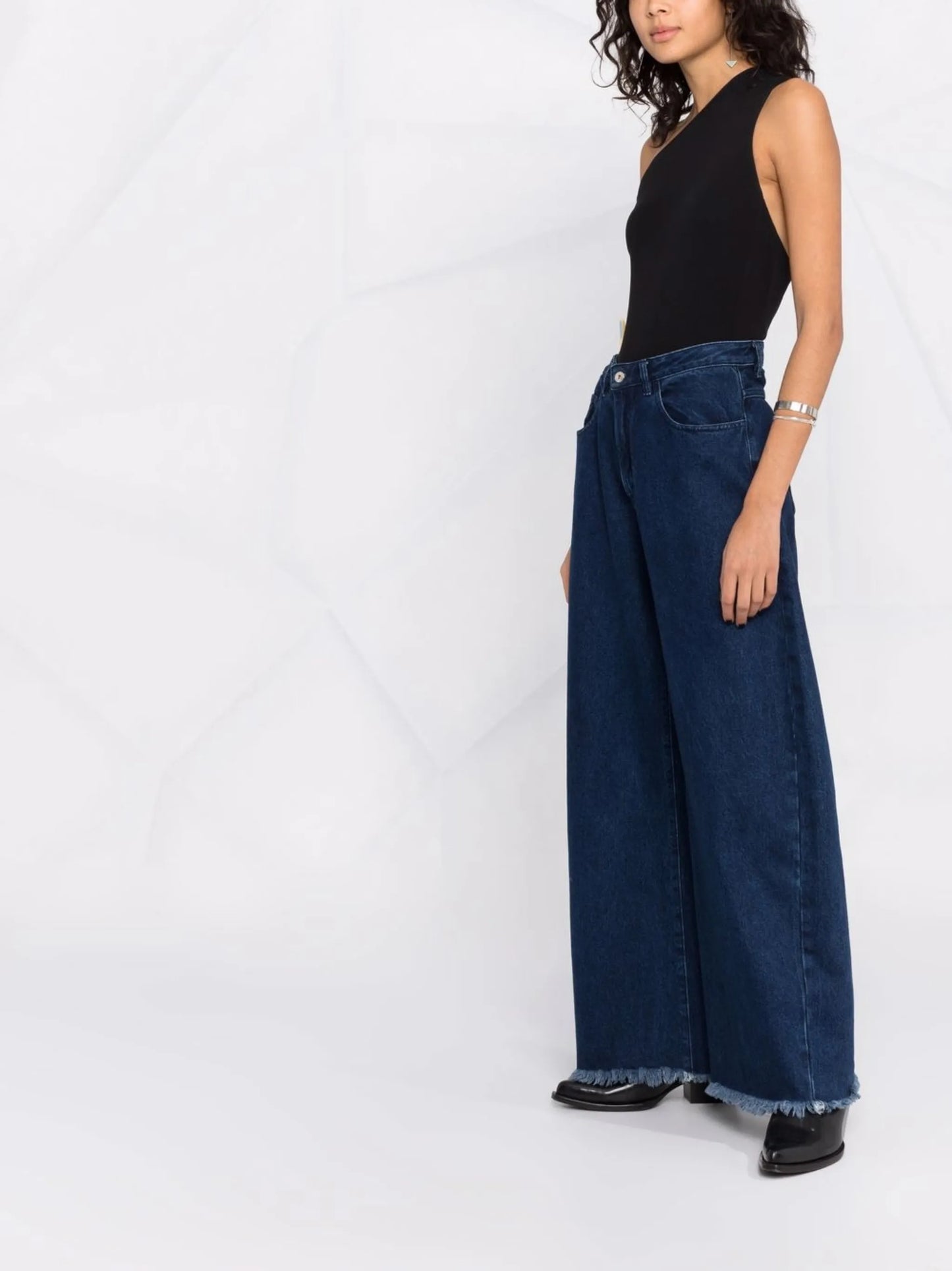one-shoulder asymmetrical bodysuit