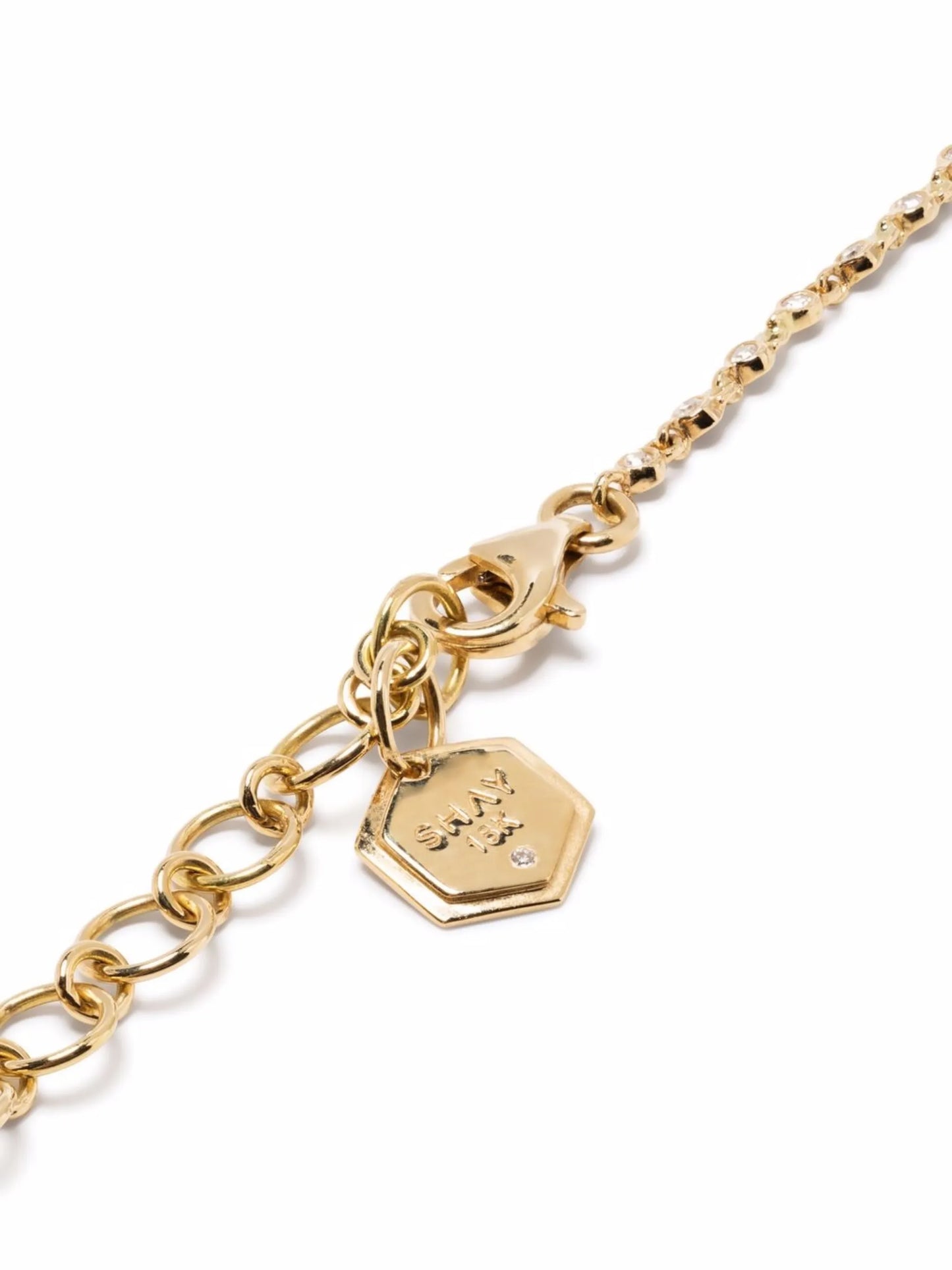 18kt yellow gold Infinity diamond necklace