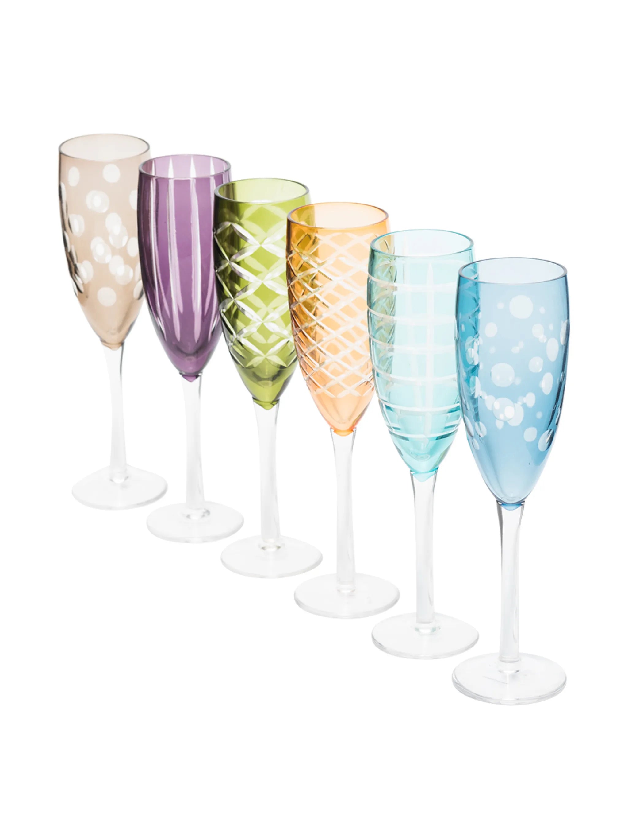 Cuttings champagne glasses (set of 6)