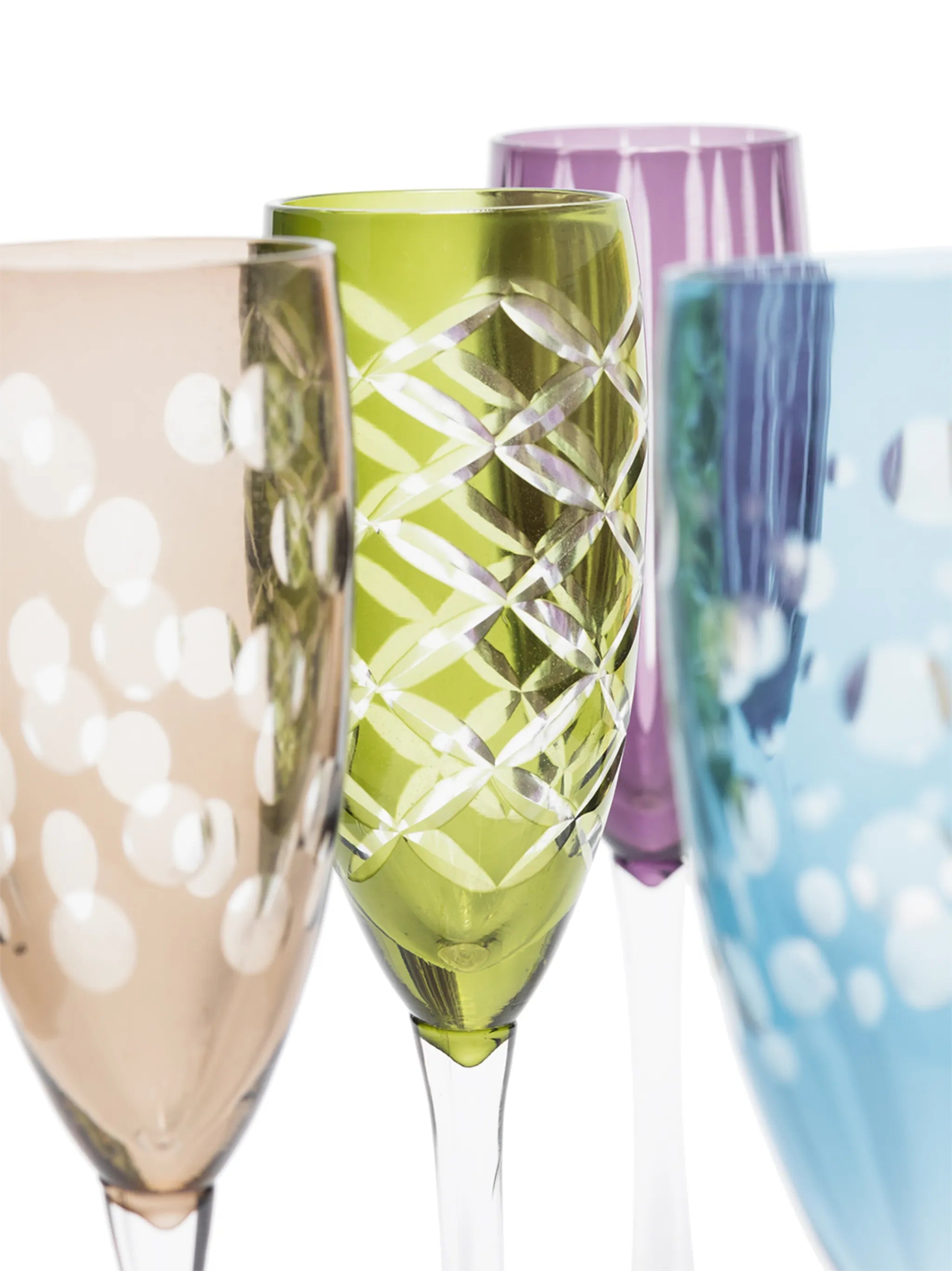 Cuttings champagne glasses (set of 6)