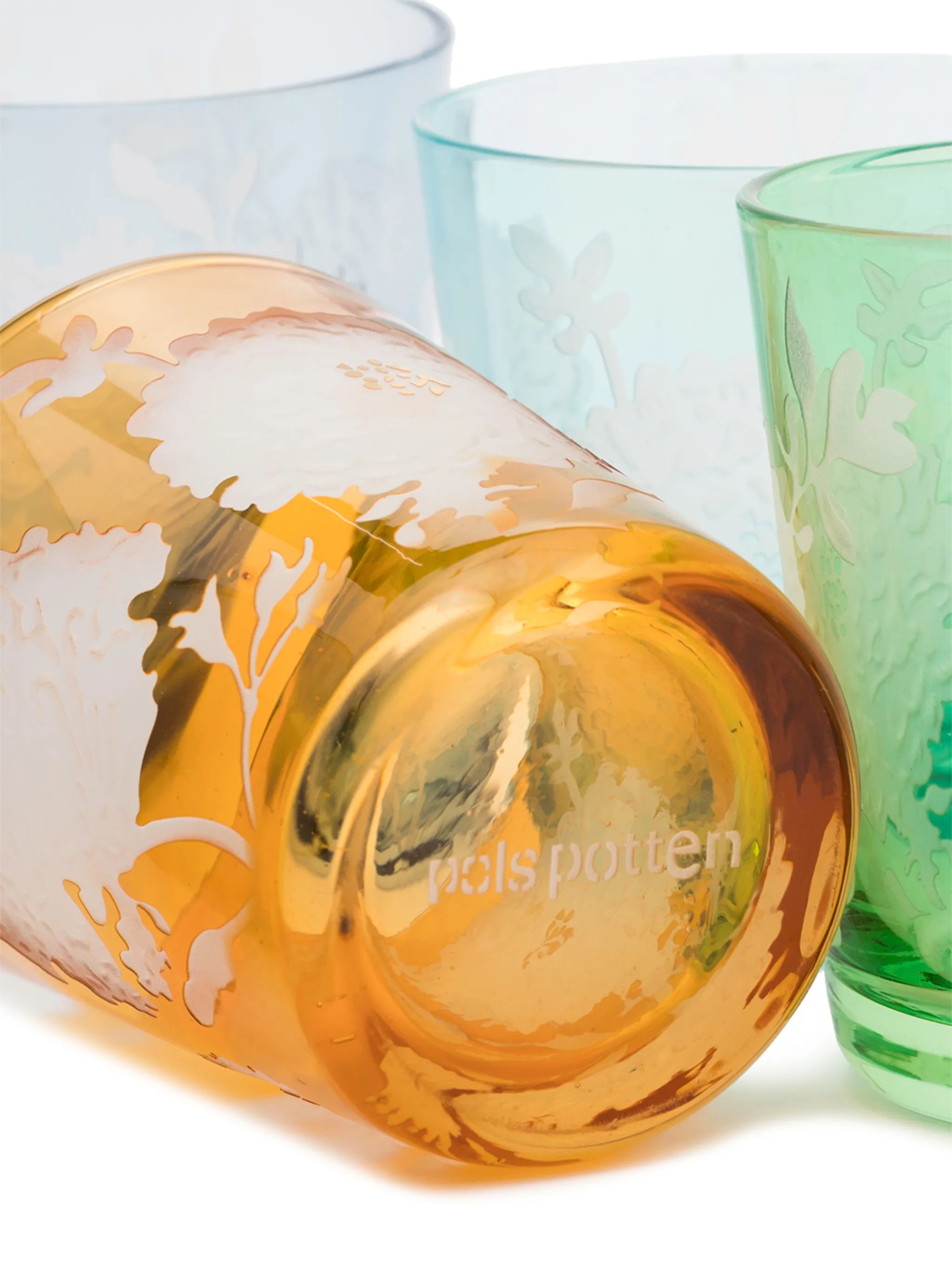 Peony glass tumblers (set of 6)