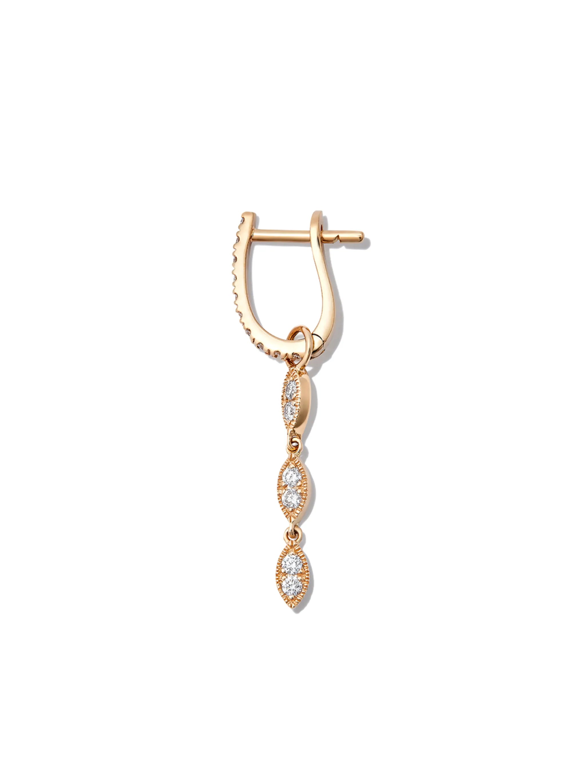 18kt yellow gold Cleo diamond drop earring
