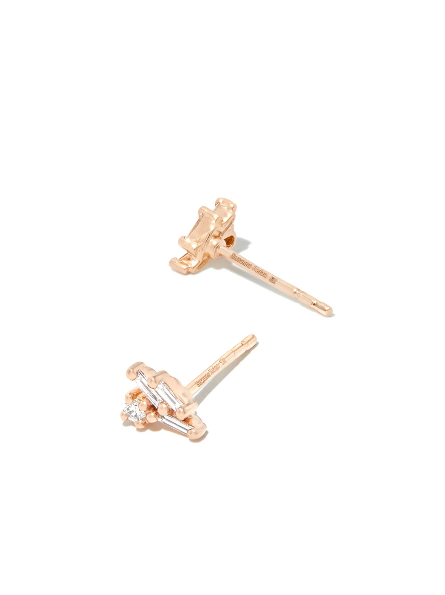 18kt rose gold diamond stud earrings