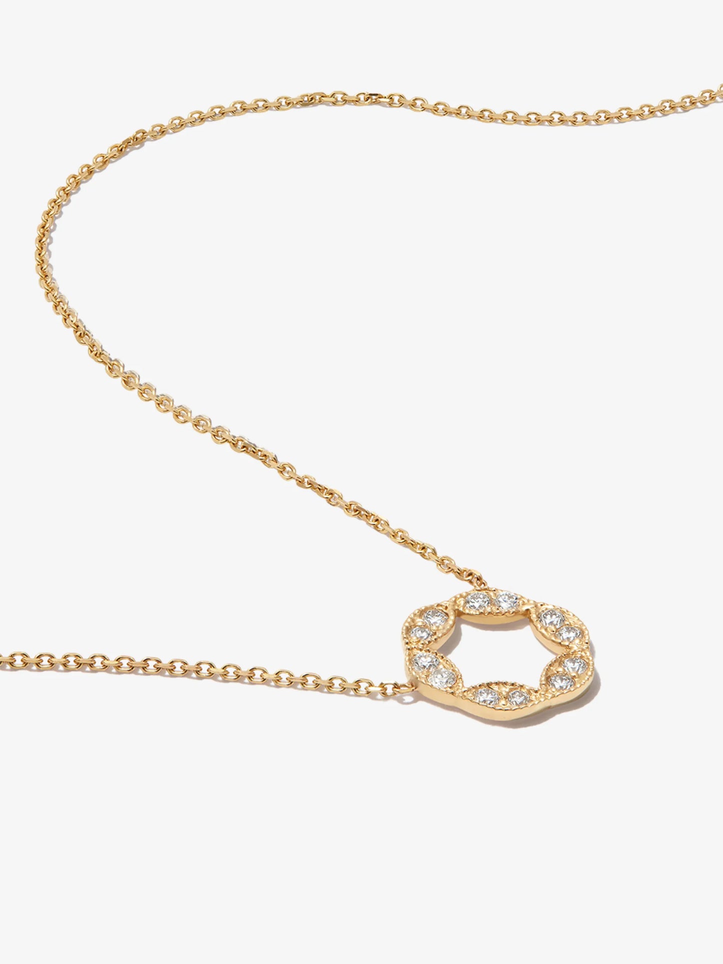 18kt yellow gold Empress diamond necklace