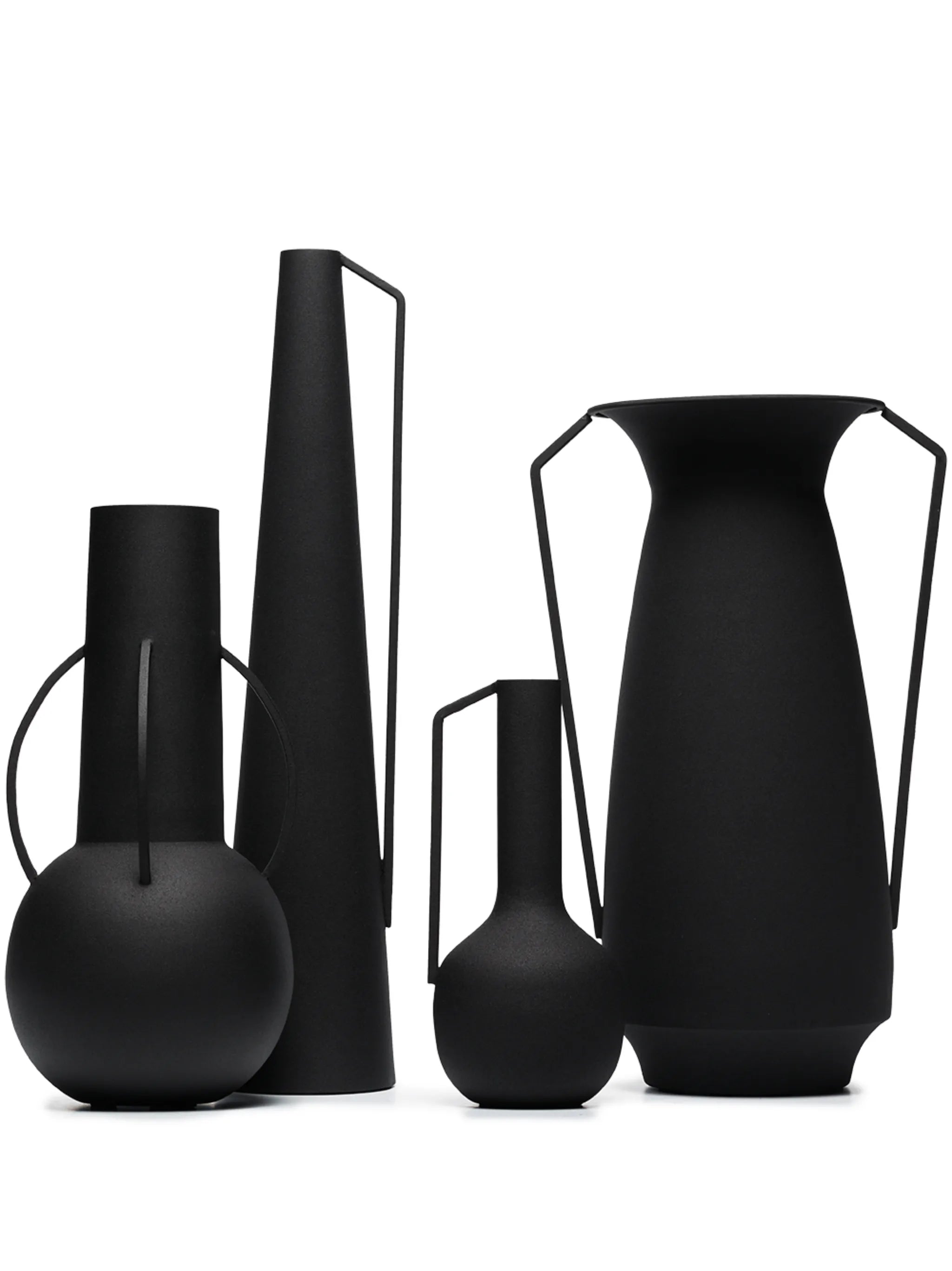 Roman powder-coated vases (set of 4)