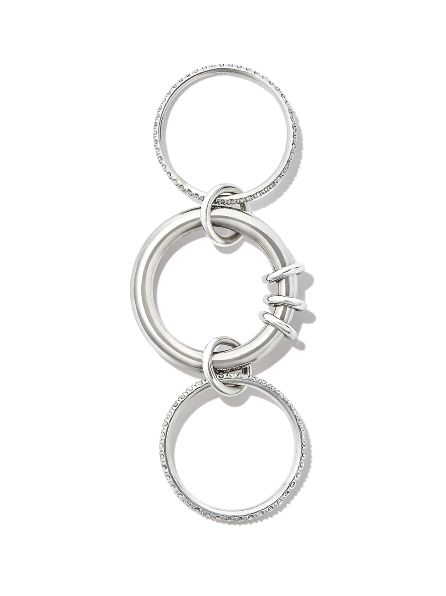 18kt white gold and silver Gemini diamond ring