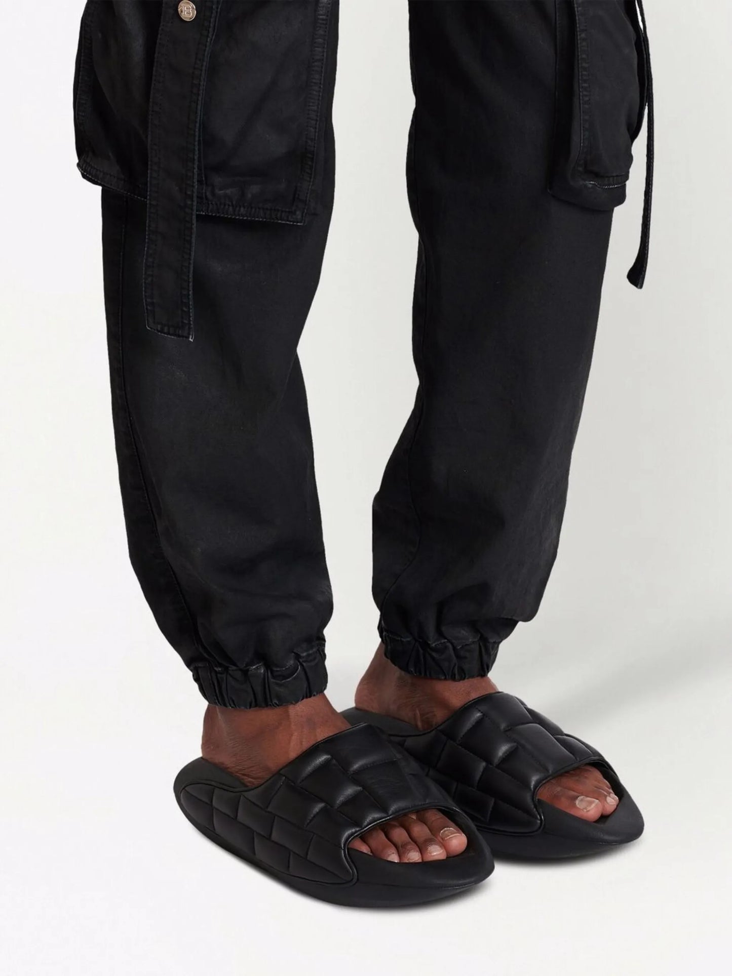 quilted leather sandals