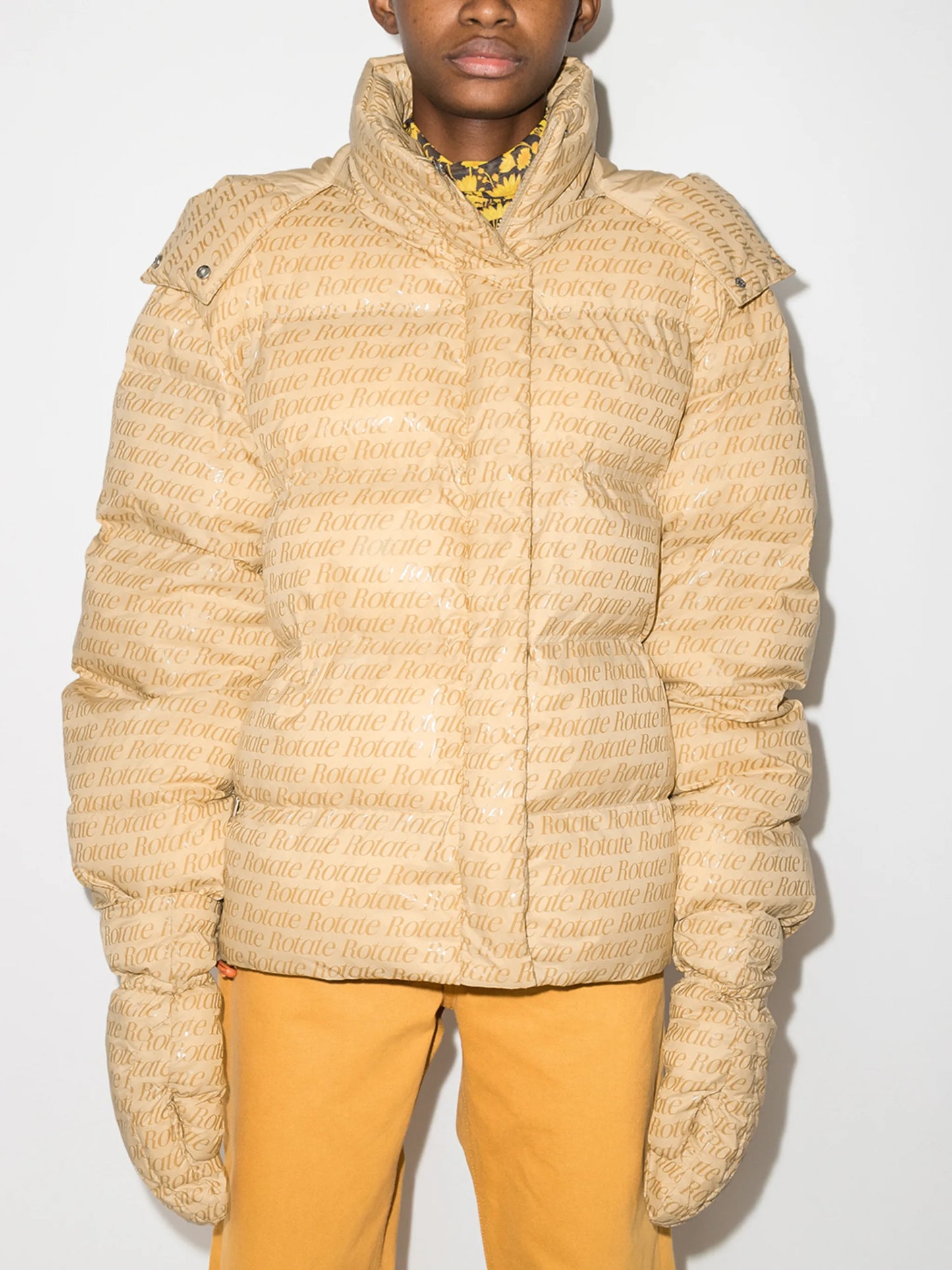 Tina logo-print puffer jacket