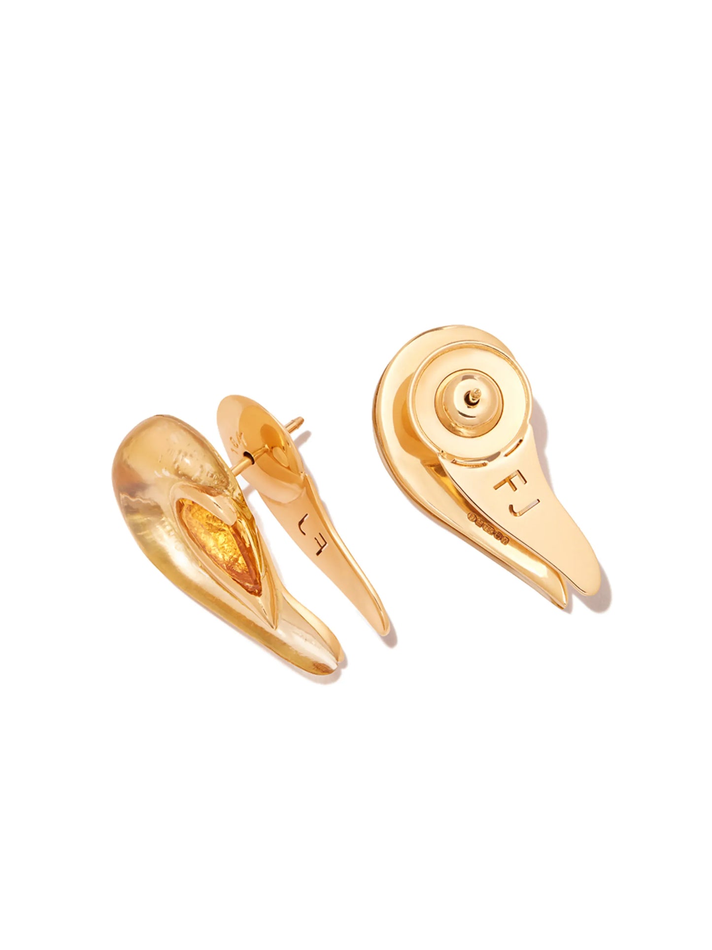 18kt yellow gold Gleam citrine stud earrings