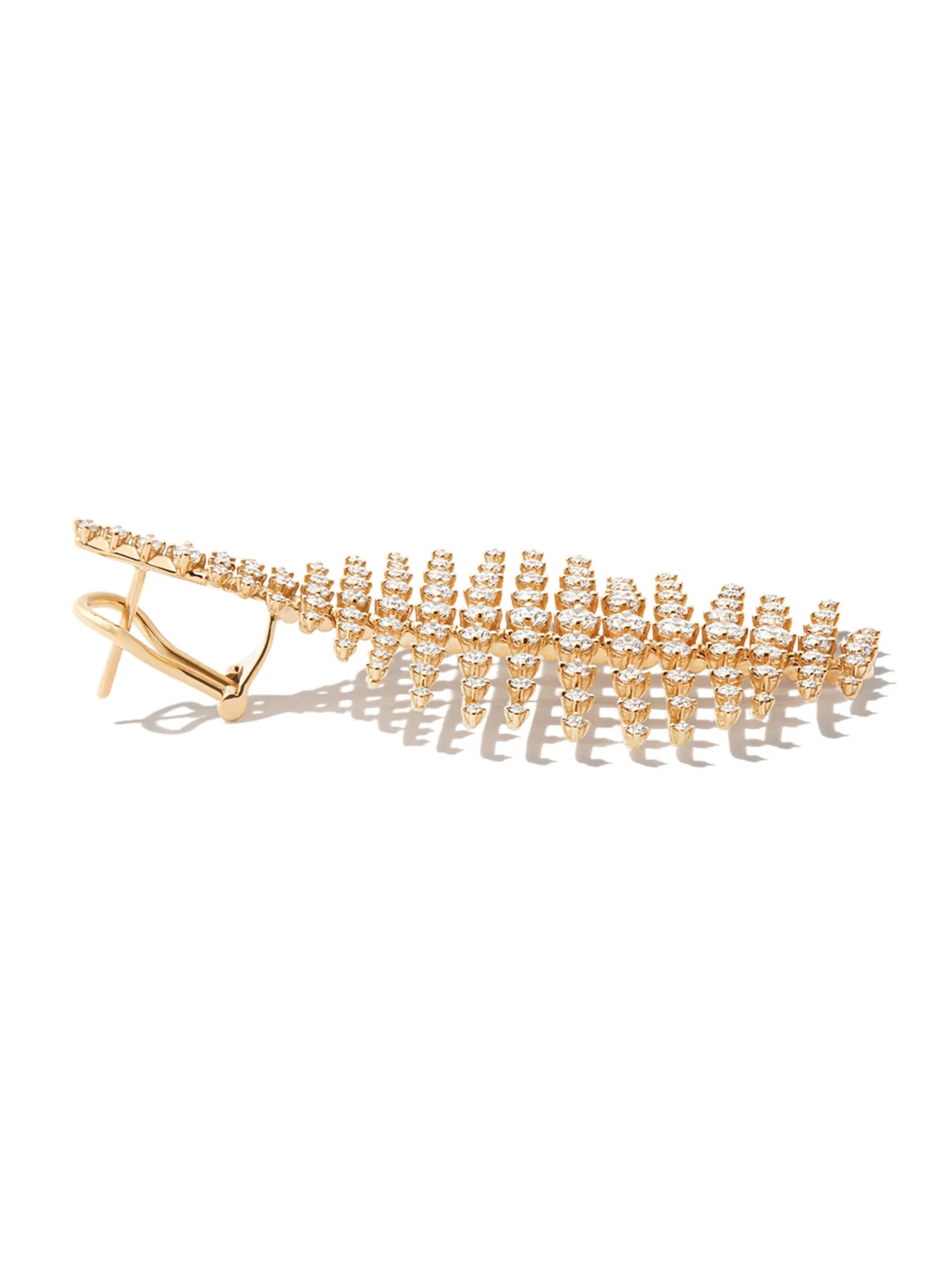 18kt yellow gold Medium Disco diamond earrings
