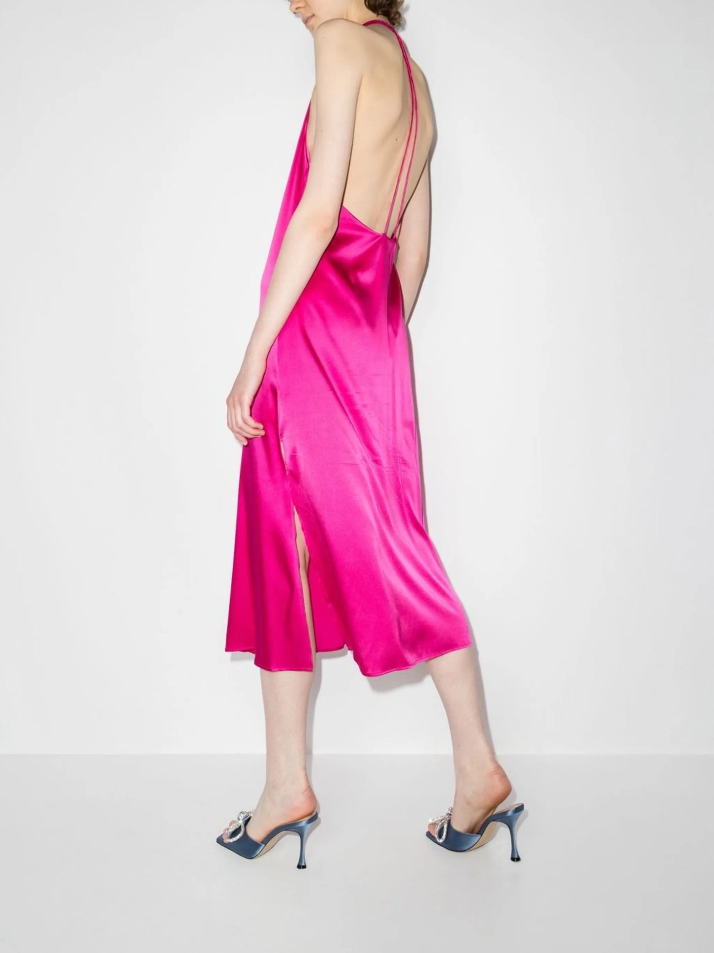 T-Boz halterneck slip dress