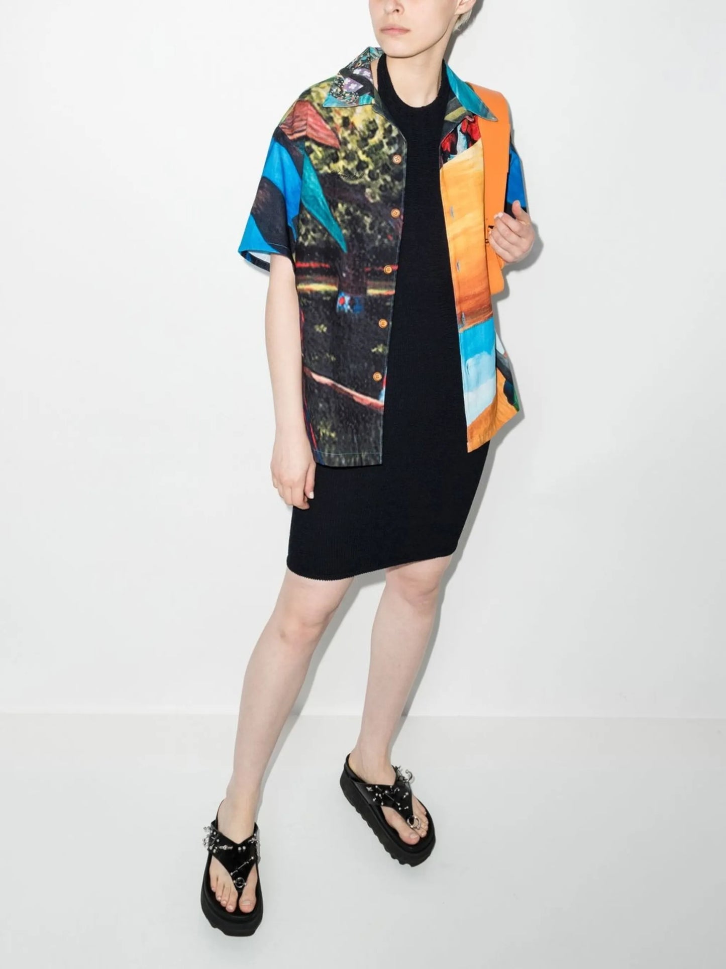 Polly halterneck seersucker mini dress