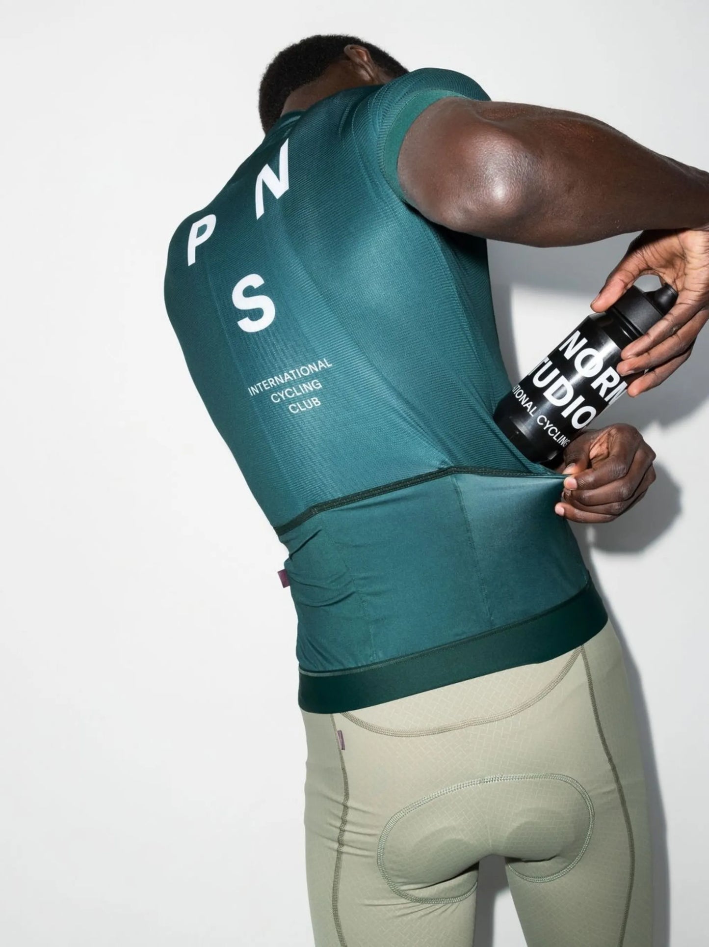 Mechanism logo-print cycling jersey